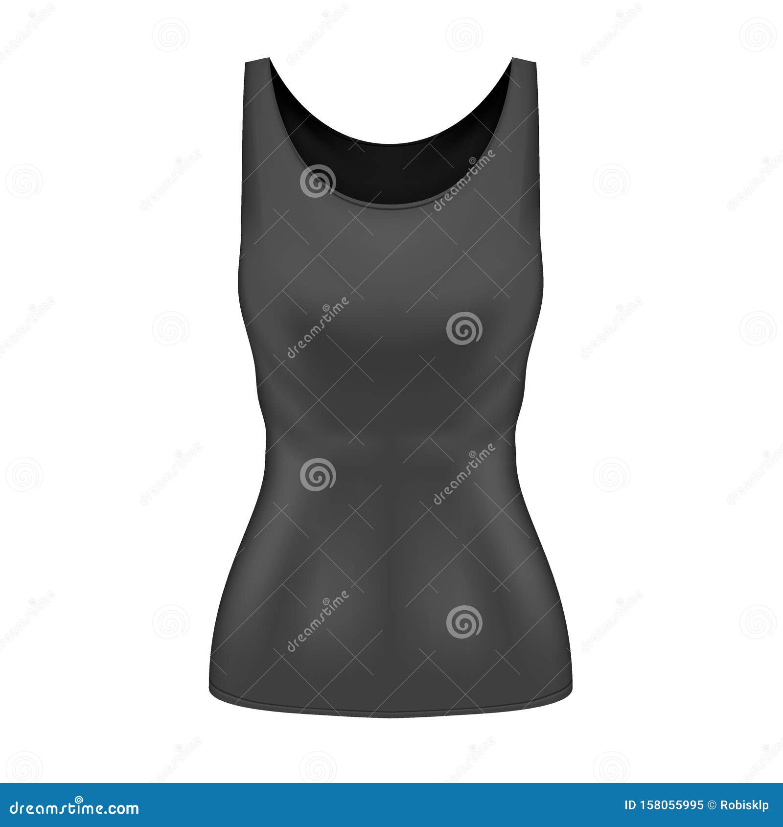 Women Singlet Front vector illustratie. Illustration of vrouwen - 158055995