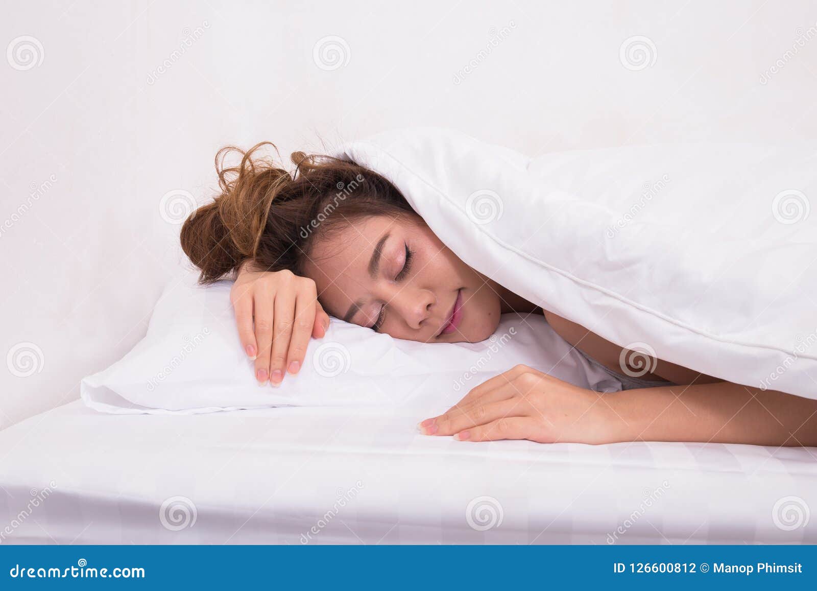 Woman Sleeping In Sexy Underwear In Bed Stock Photo, Picture and Royalty  Free Image. Image 62626115.