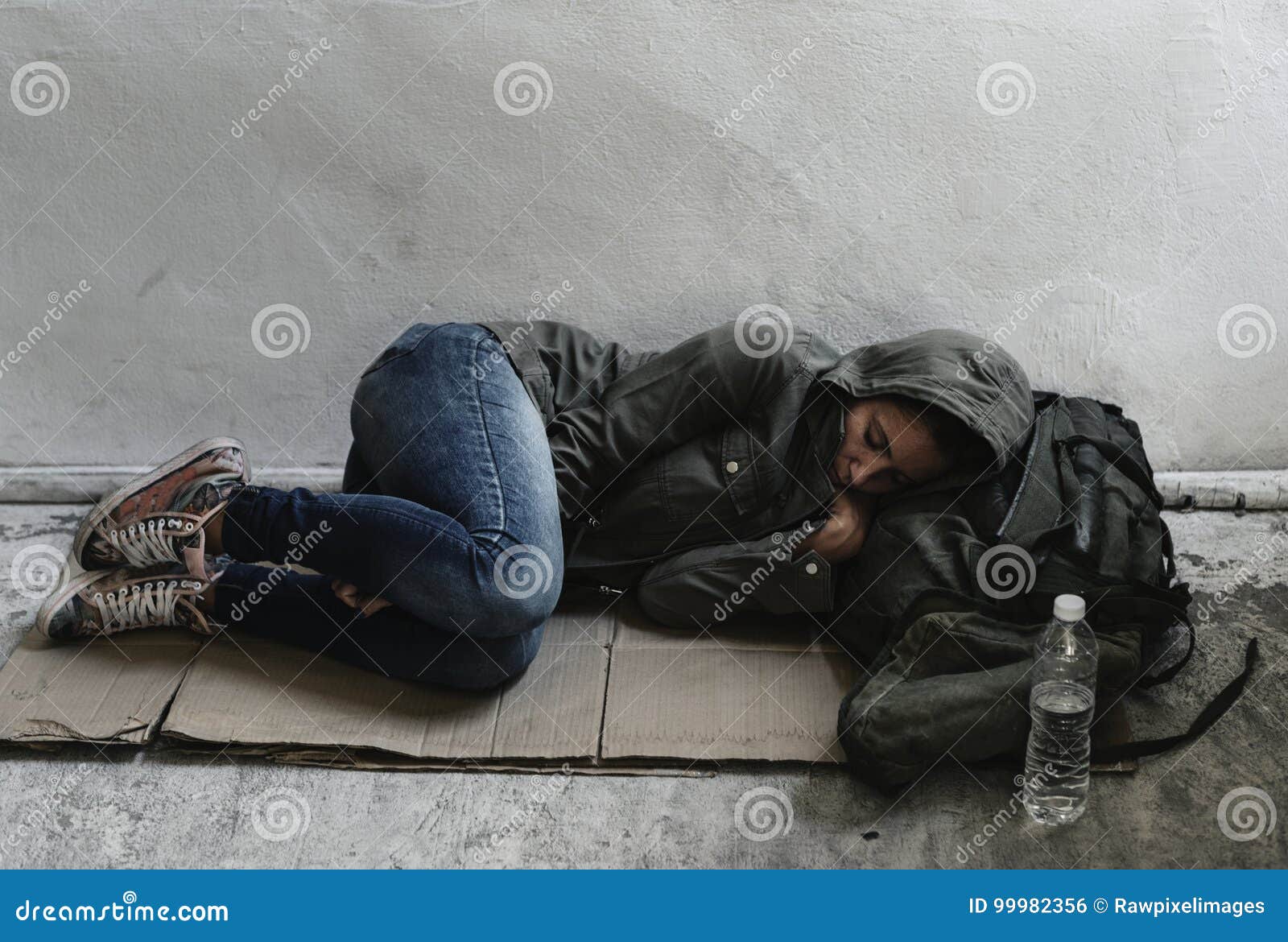Women Sleeping on the Roadside Stock Photo Image of female, person