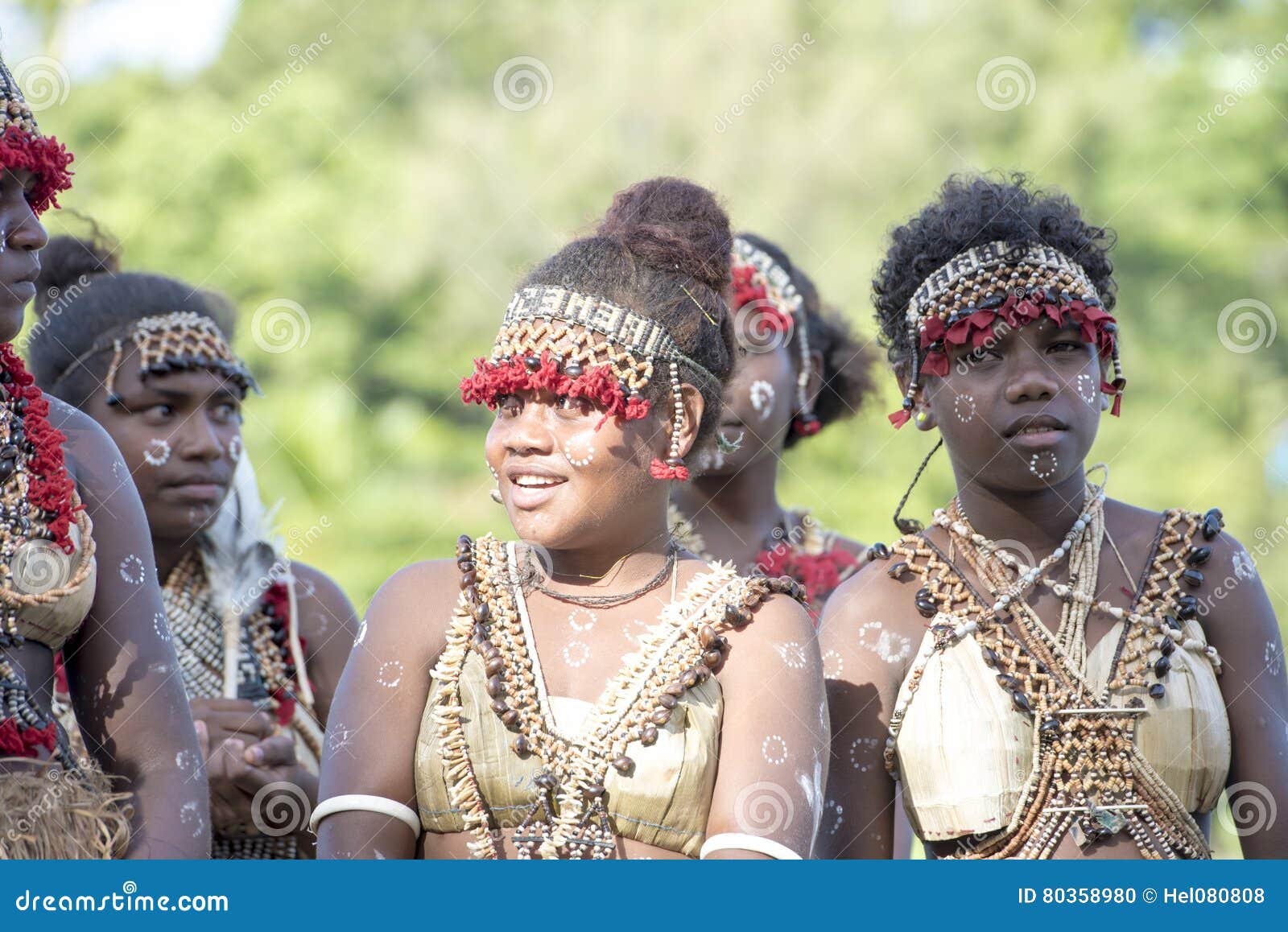 Dancing Girls Solomon Islands Editorial Image - Image of hula