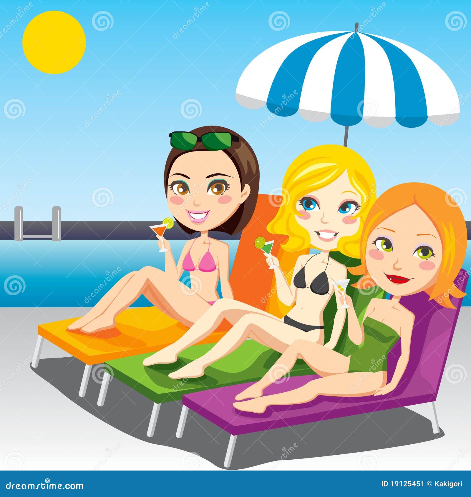 free clipart woman on the beach - photo #28
