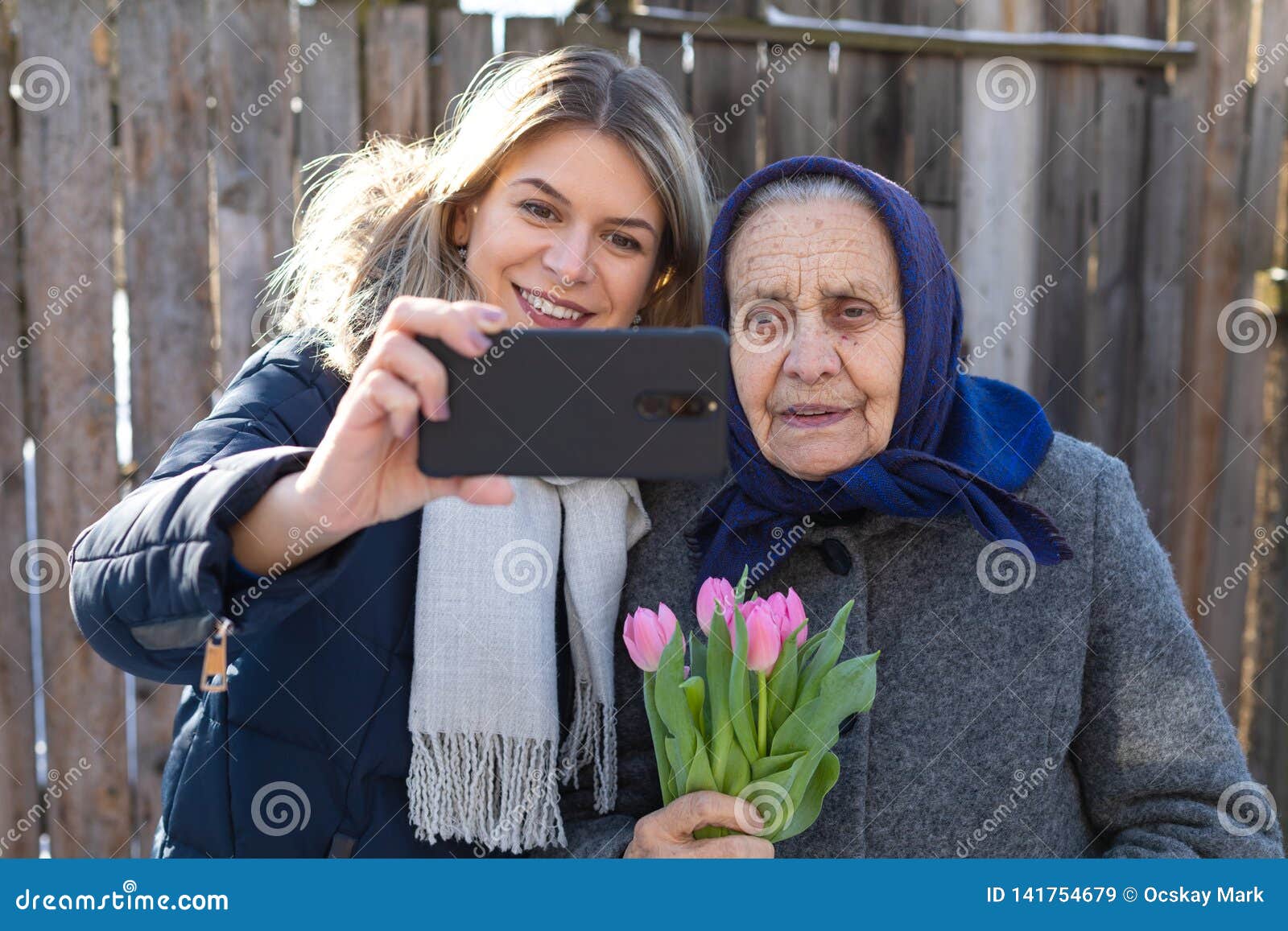 average older mature selfie