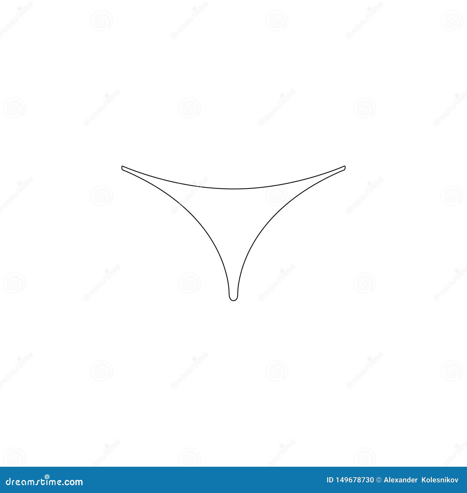 FANTAZIO Chicken White Line Silhouette Women Underwear Thong G-String Panties 