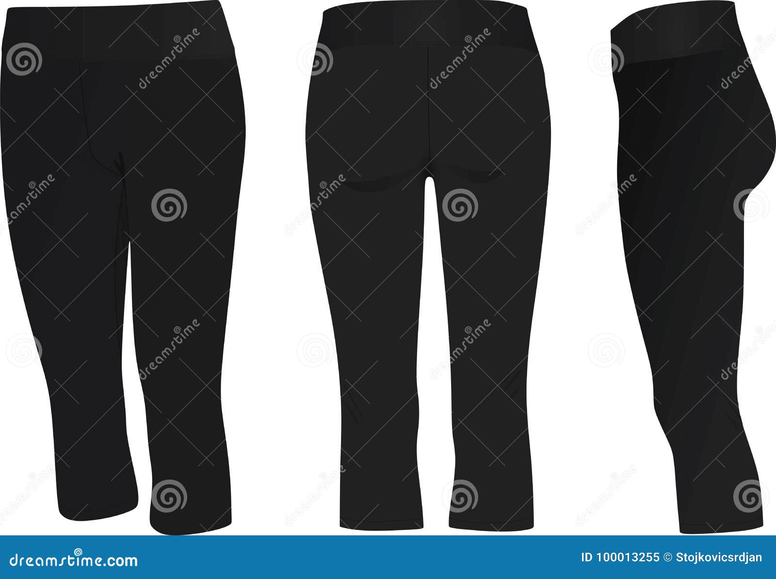 Women three quarter pants stock vector. Illustration of garment - 100013255