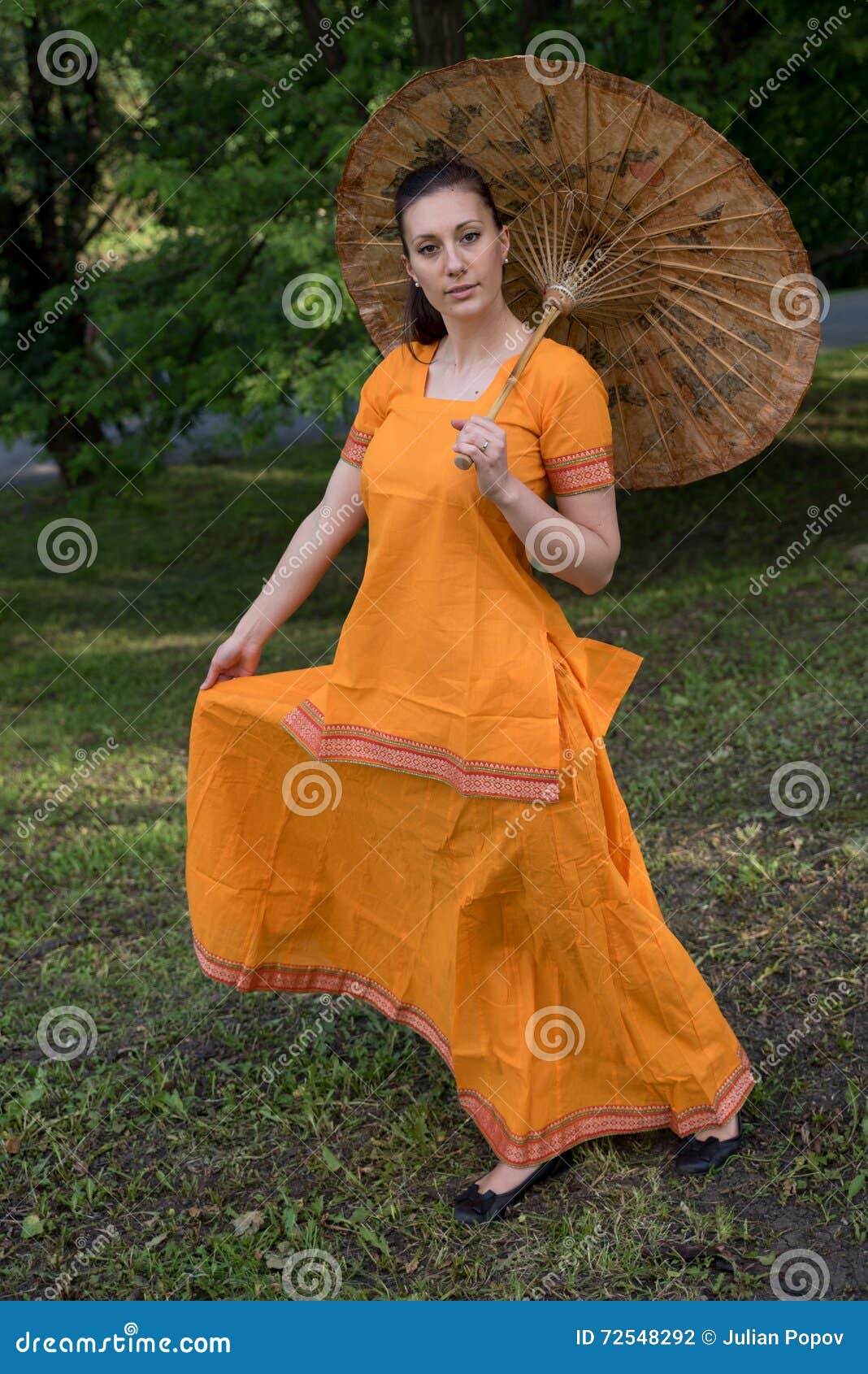 Floral Screen Print Umbrella Dress | Knee-Length Dresses for Women