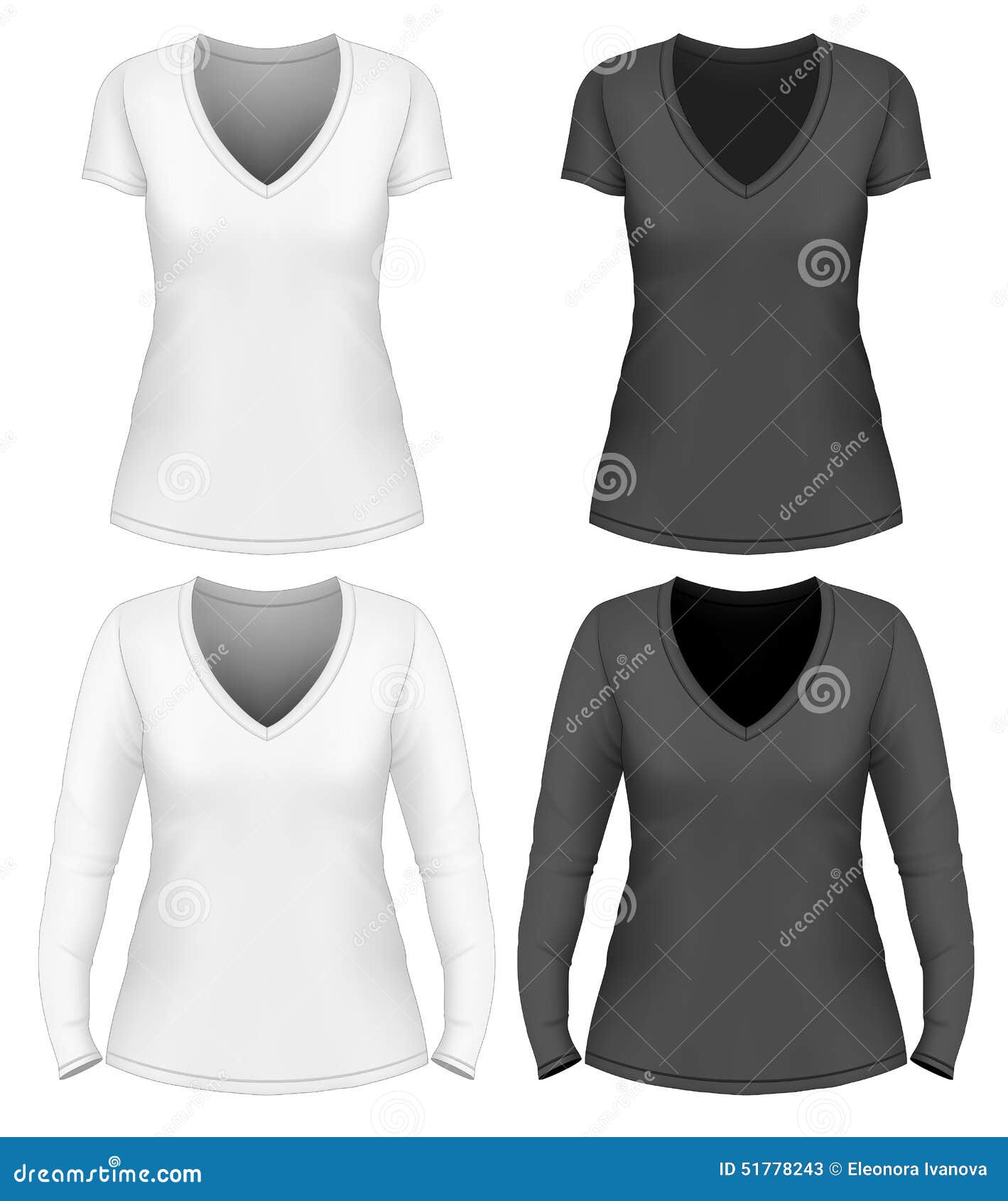Download Women v-neck t-shirt stock vector. Illustration of collar ...