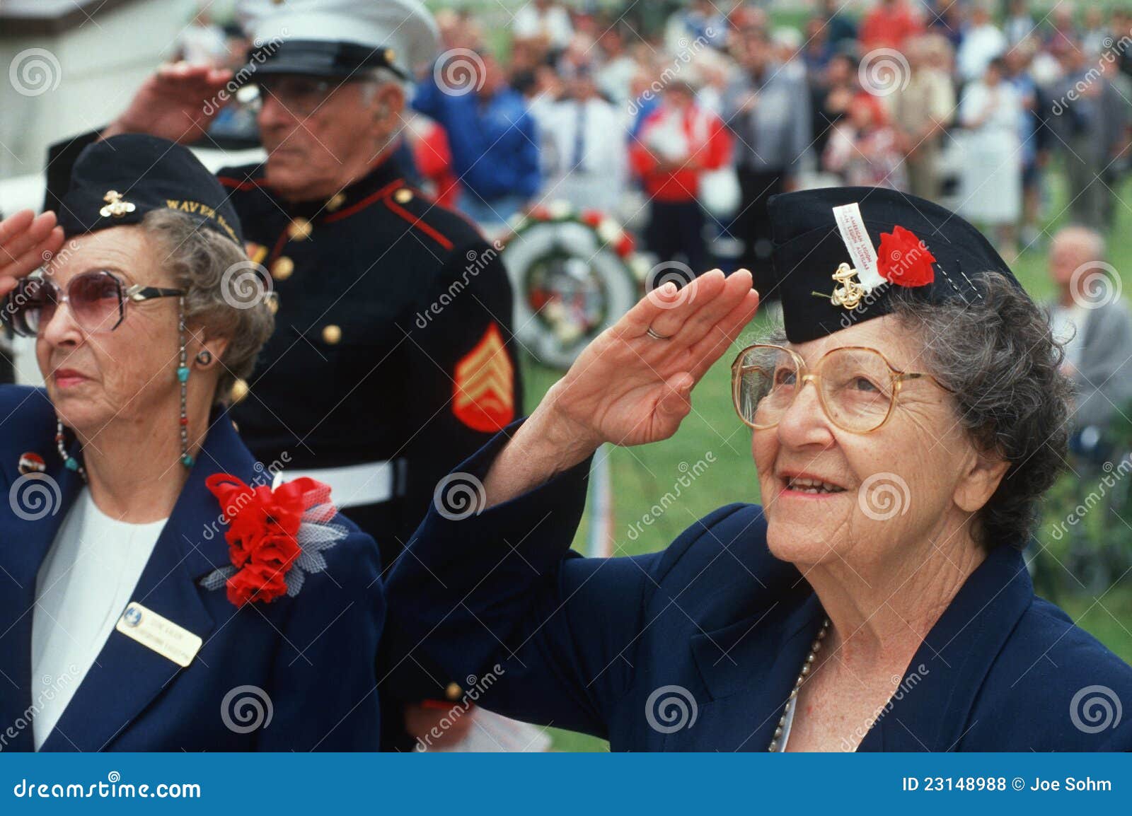 Download Women Veterans saluting editorial stock photo. Image of ...