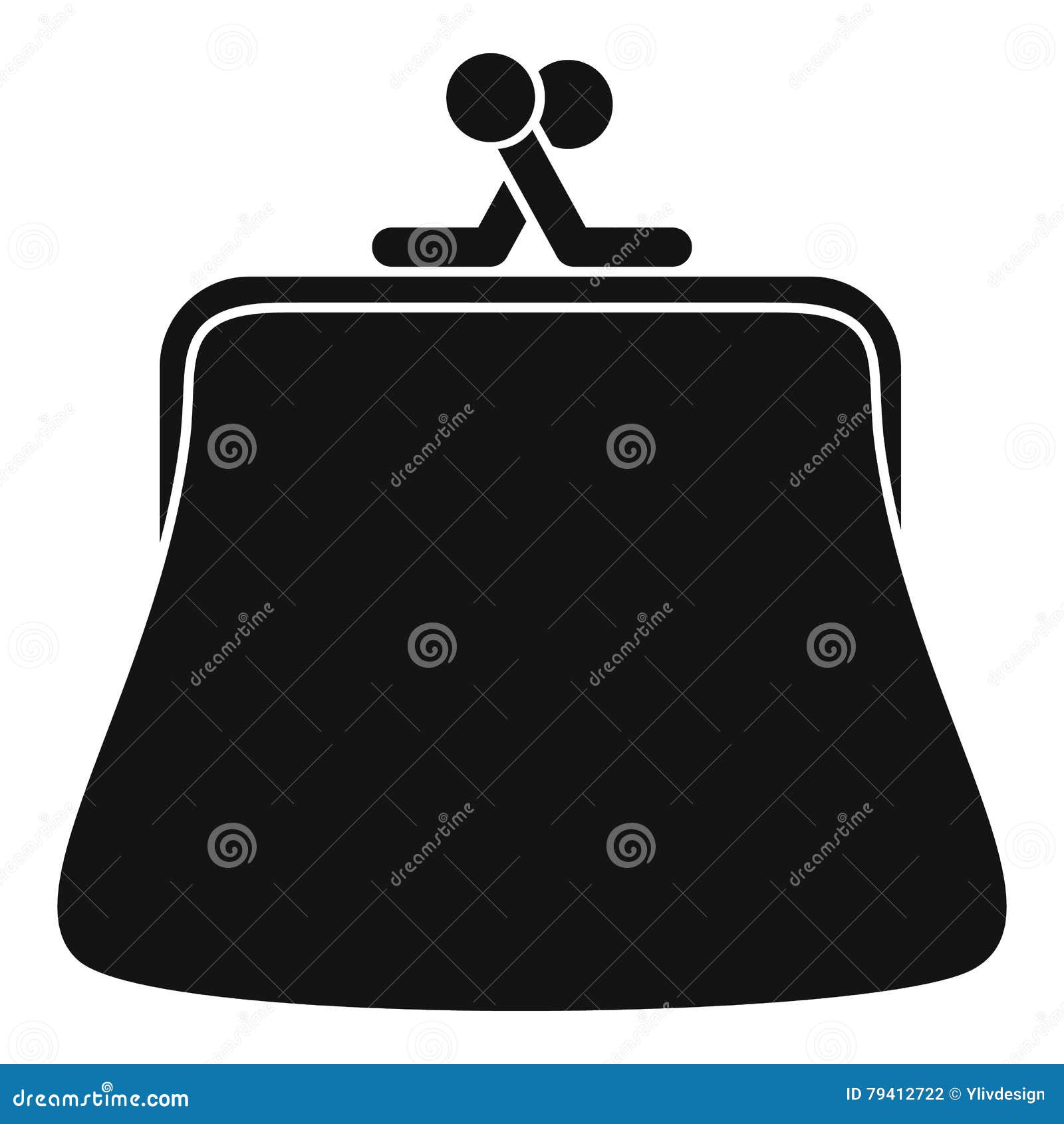 Women Wallet Icon, Simple Style Stock Vector Illustration of luxury