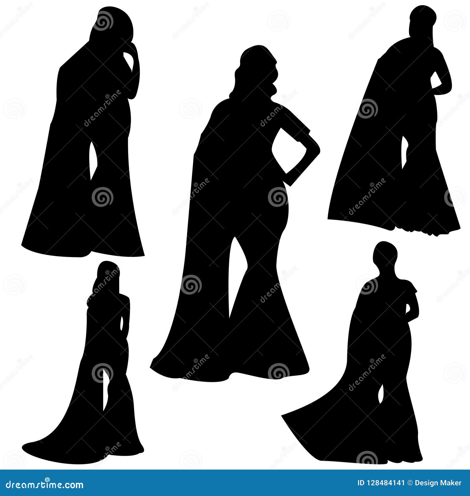 Women Wearing Saree Silhouette Vector Stock Vector - Illustration of  effect, counterpart: 128484141