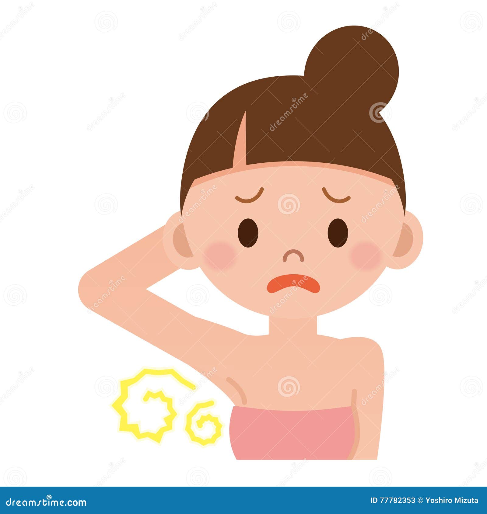 Women Worry about Body Odor Stock Vector - Illustration of skin, human:  77782353