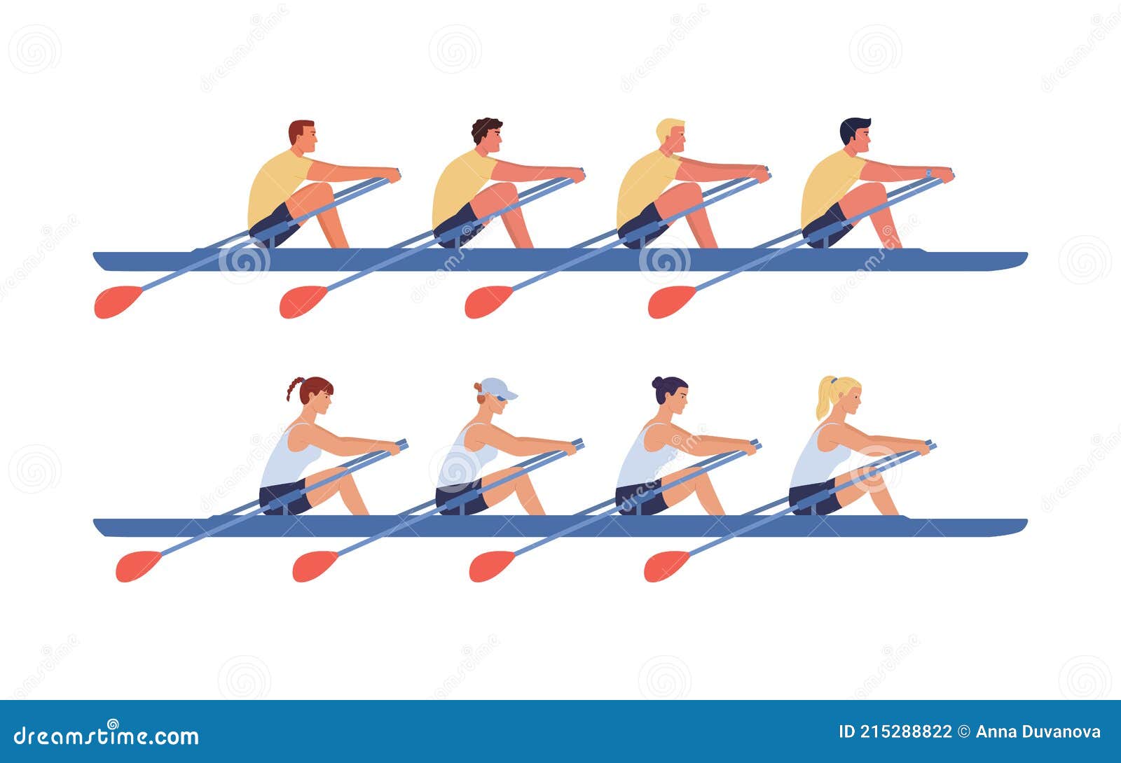 Academic Rowing Contour Vector Illustration, Academic Rowing Vector ...