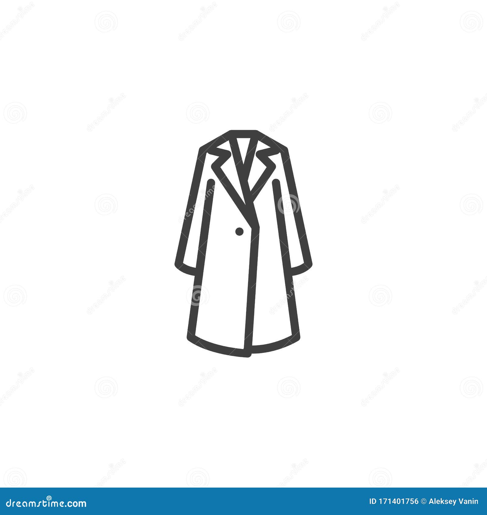 Womens coat line icon stock vector. Illustration of symbol - 171401756