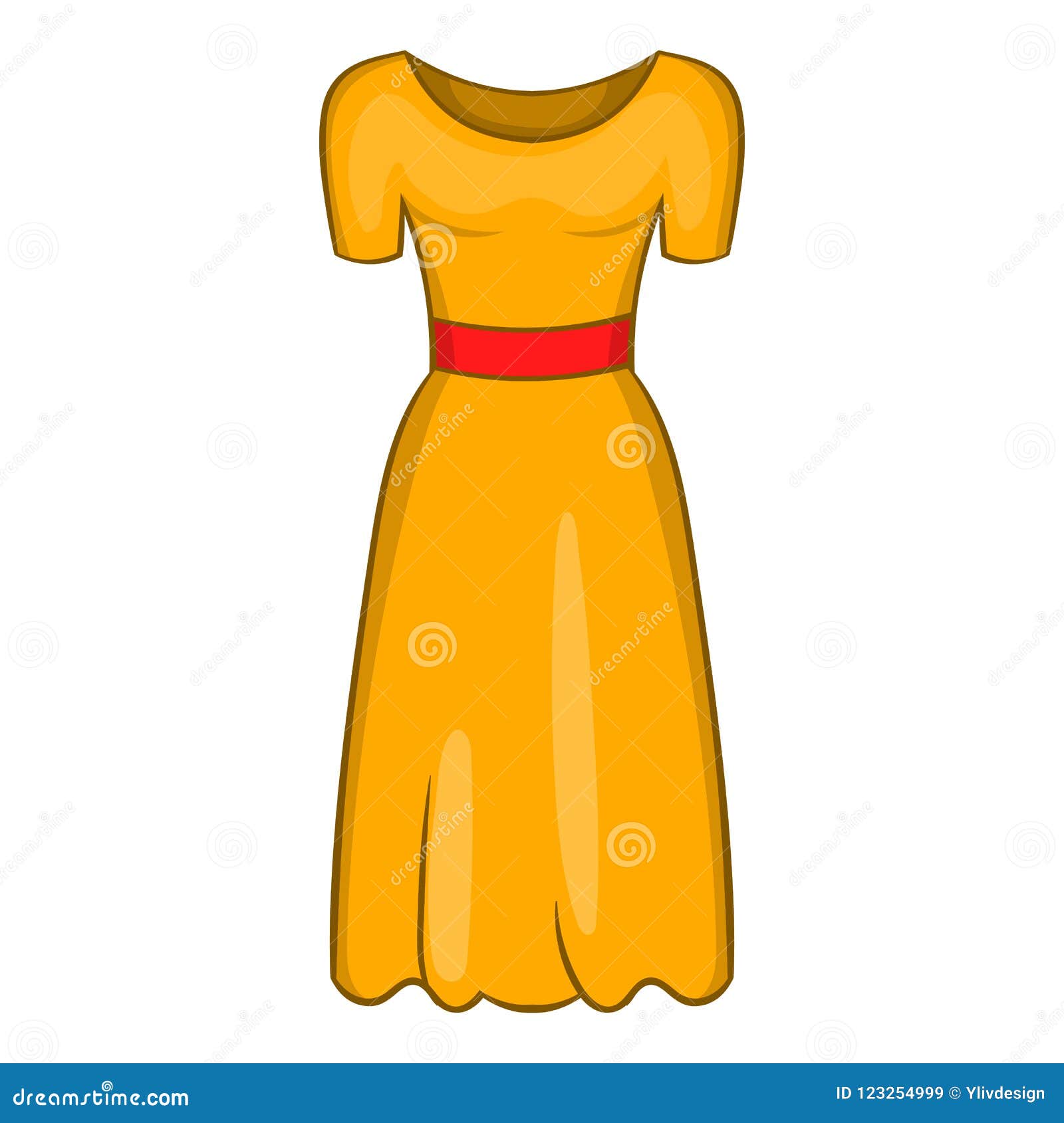 Womens Fancy Dress Icon, Cartoon Style Stock Illustration ...