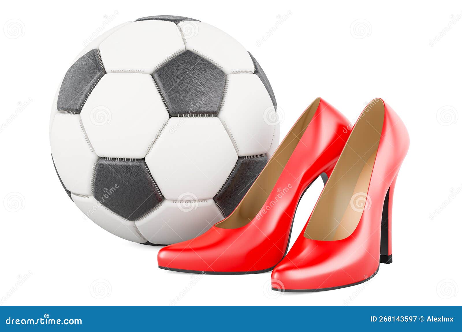 Young Woman In Short Skirt And High Heels Kicking Football Indoors High-Res  Stock Photo - Getty Images