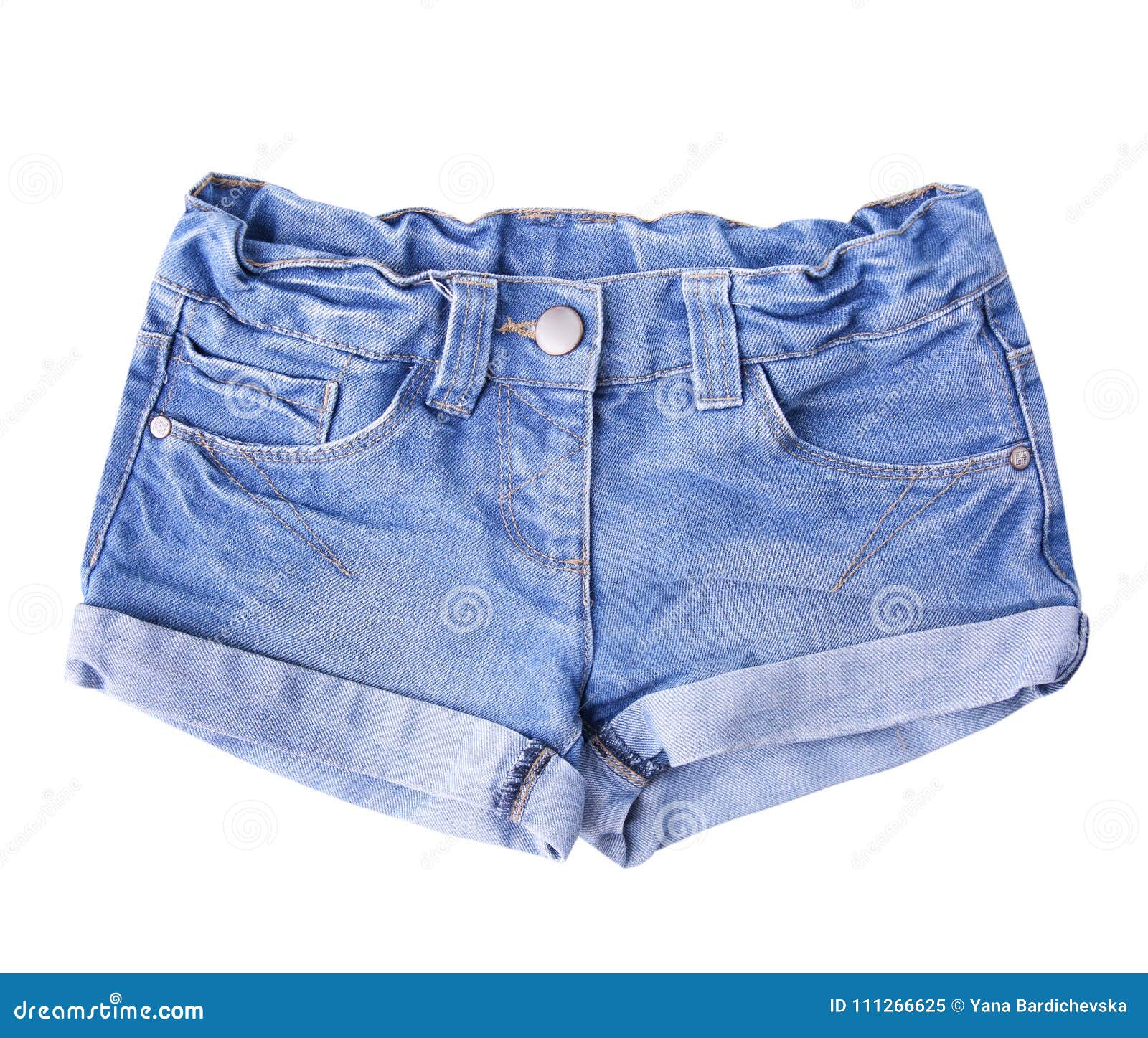 Womens Jean Shorts Isolated. Stock Image - Image of object, clothes ...