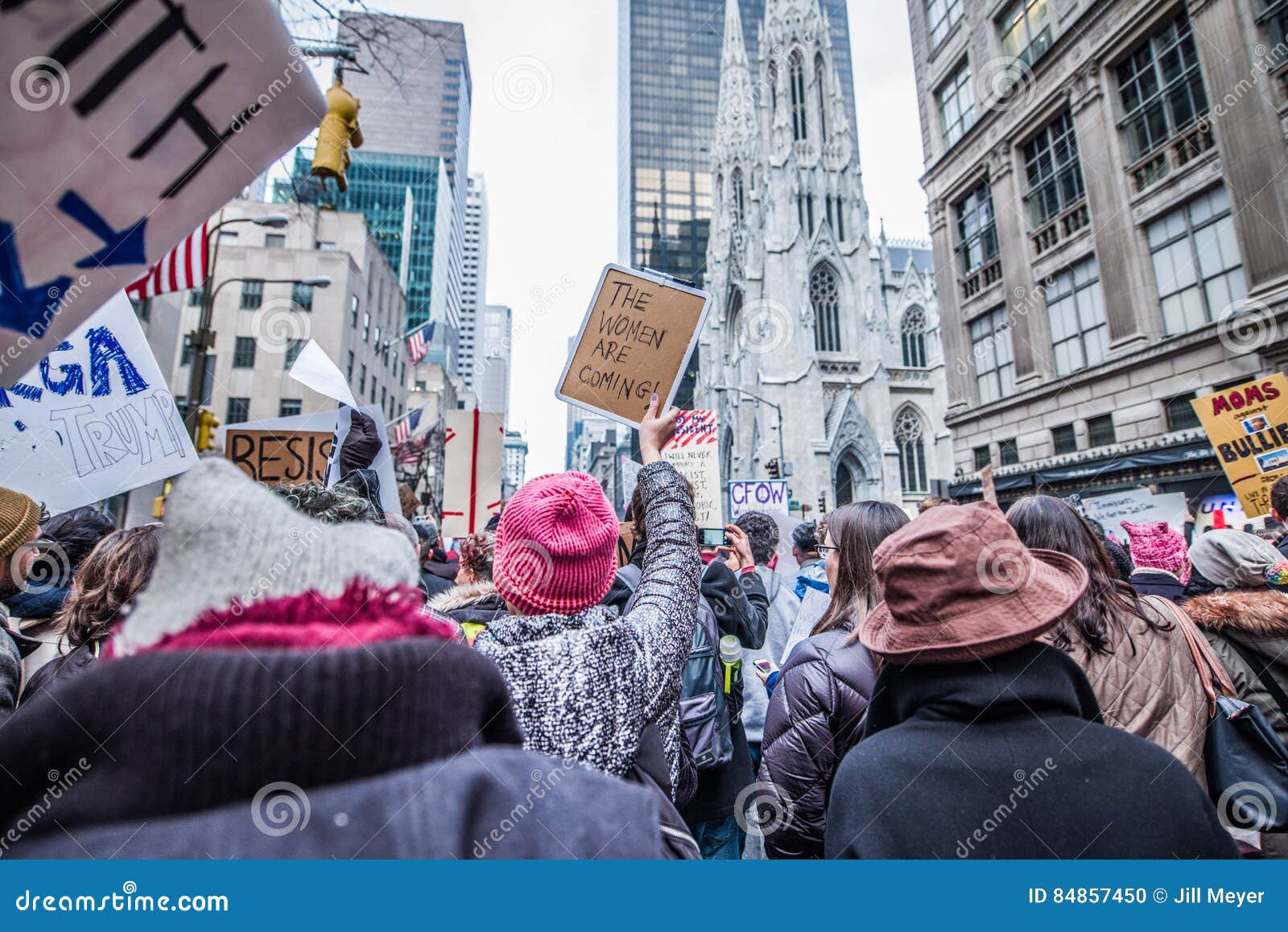 Womens March 2017 NYC editorial image. Image of 84857450