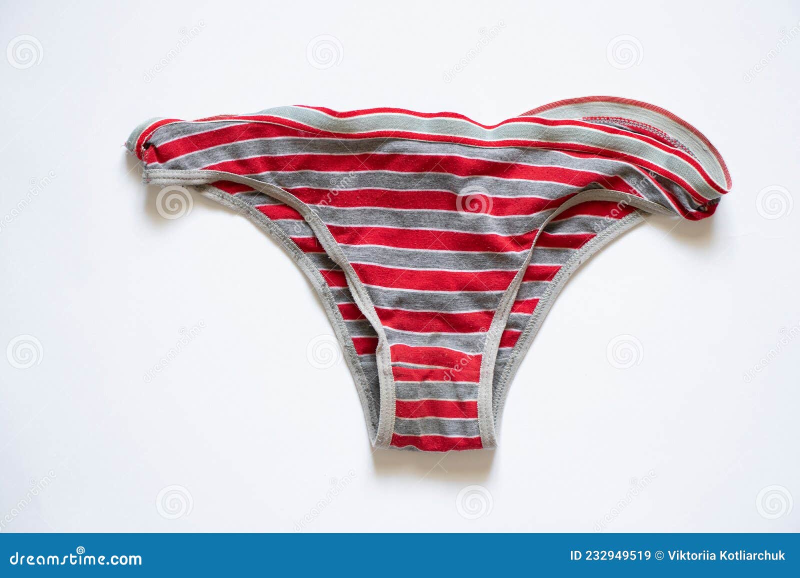 Womens Old Striped Panties Lie on a White Background Stock Image - Image of  stylish, thong: 232949519