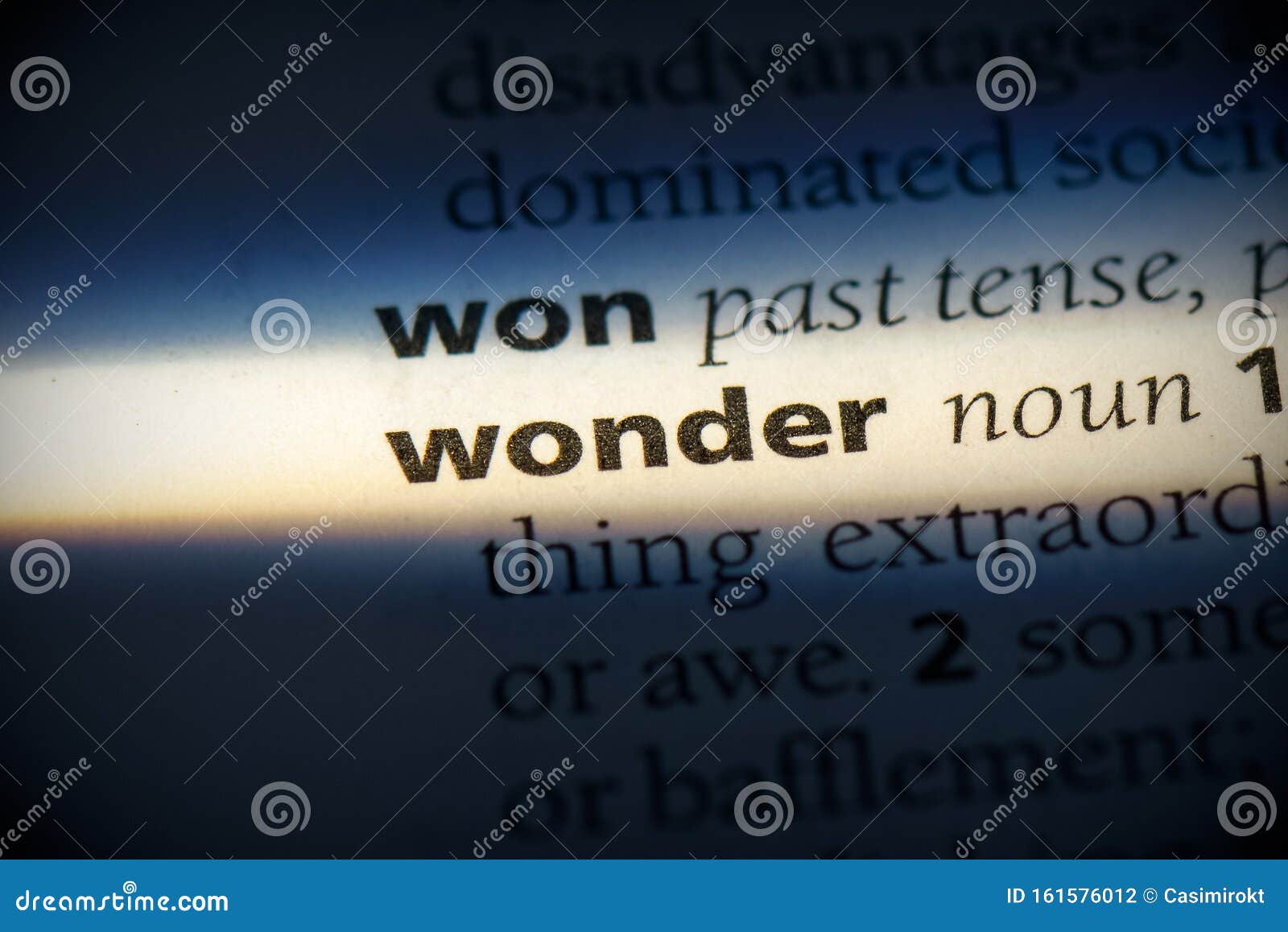 Wonder stock photo. Image of reference, isolated, highlighted 161576012