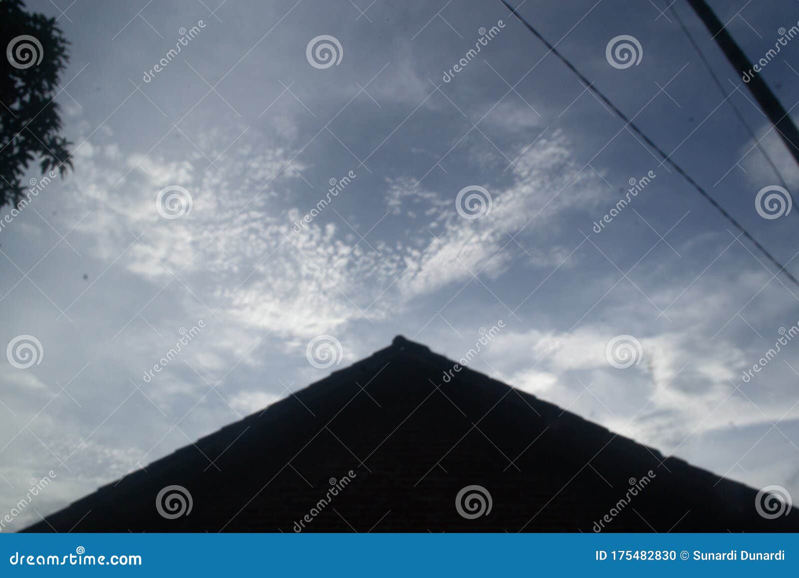 Wonderful of Cloud Formation Over Rooftop Stock Photo Image of cloud