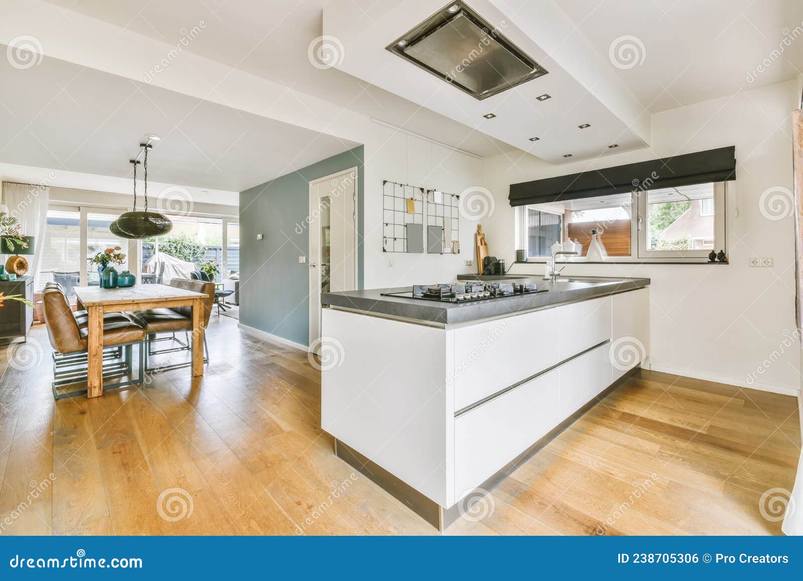 Wonderful Kitchen with Gray Worktop Stock Photo Image of design