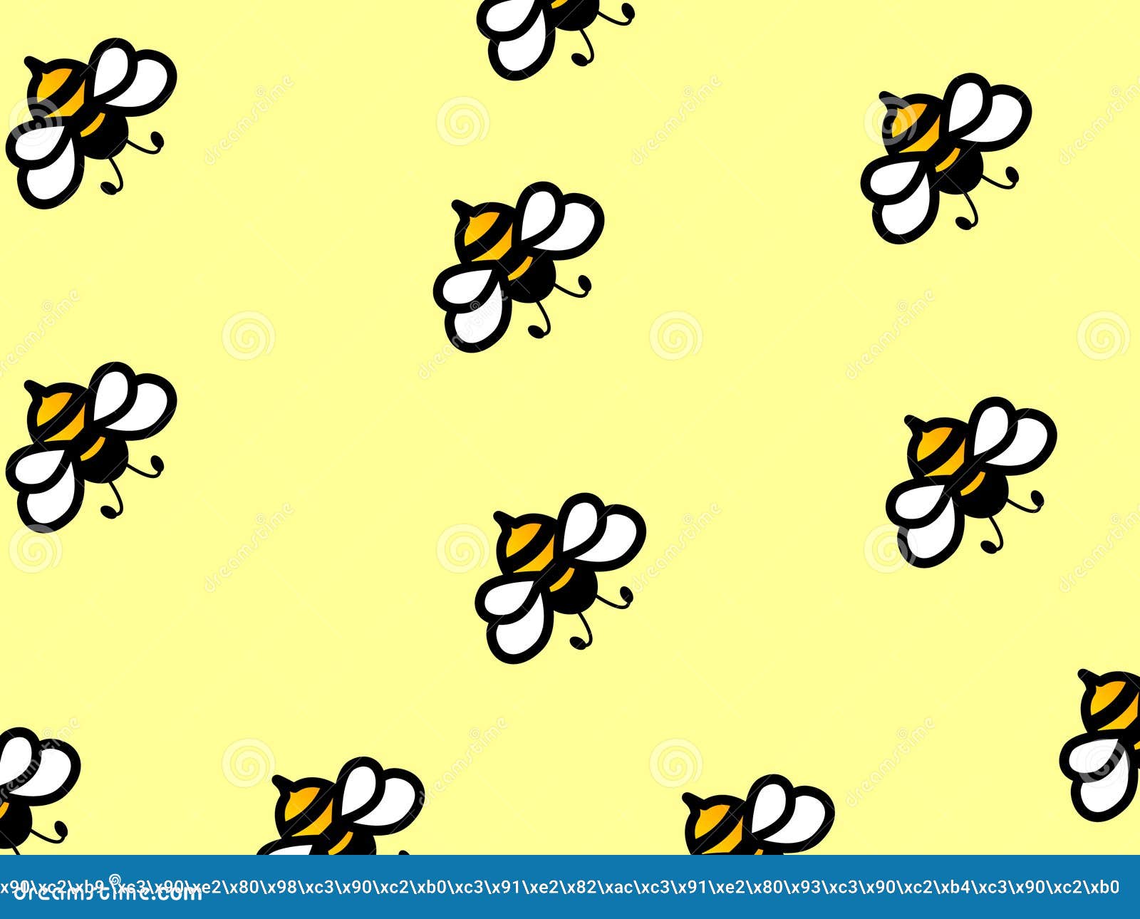 Wonderful Simple Design Of Hard Working Bees Stock Vector