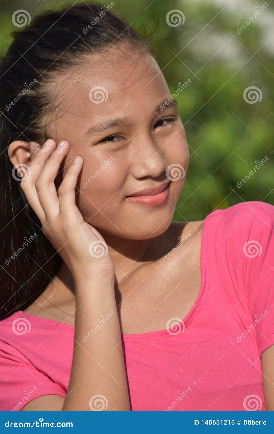 Wondering Pretty Filipina Teen Girl Stock Photo Image Of Yo