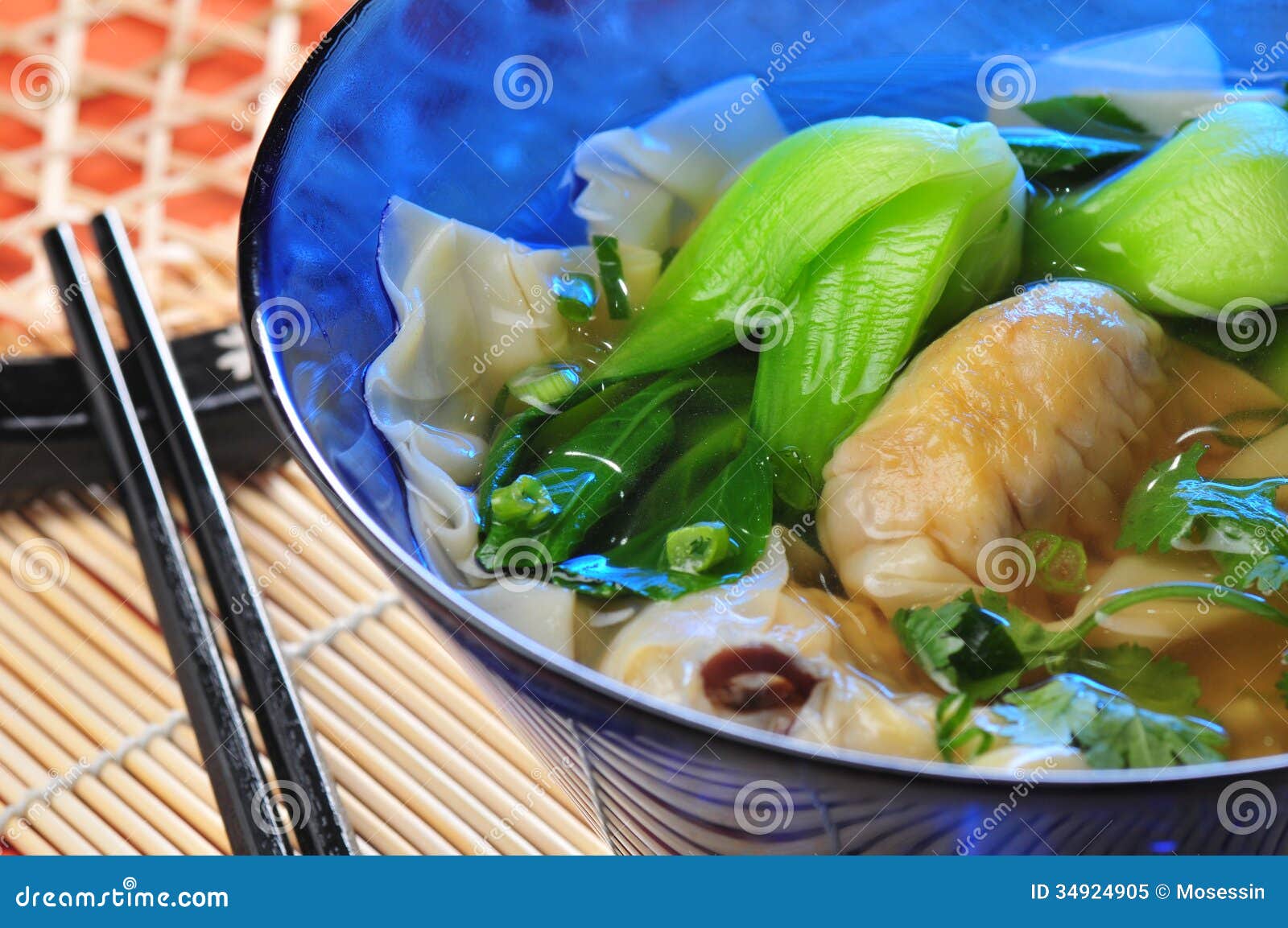 Wonton soup stock image. Image of style, cantonese, traditional 34924905