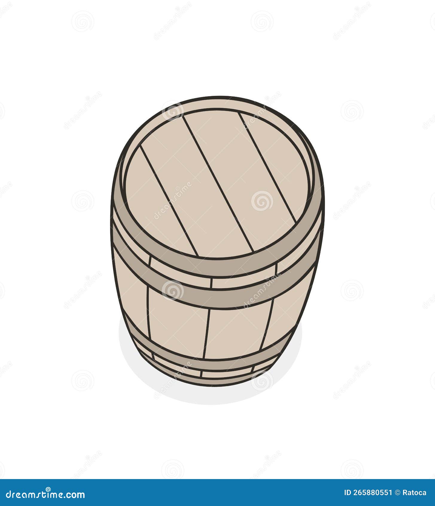 Wood barrel draw stock vector Illustration of alcohol 265880551