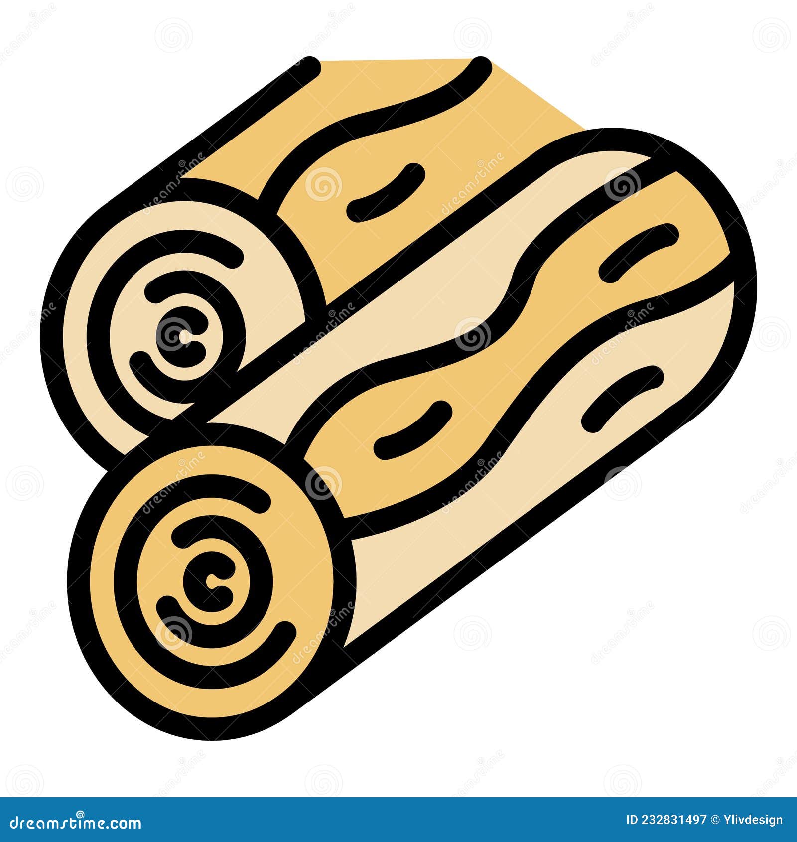 Wood Bars Icon Color Outline Vector Stock Vector - Illustration of ...
