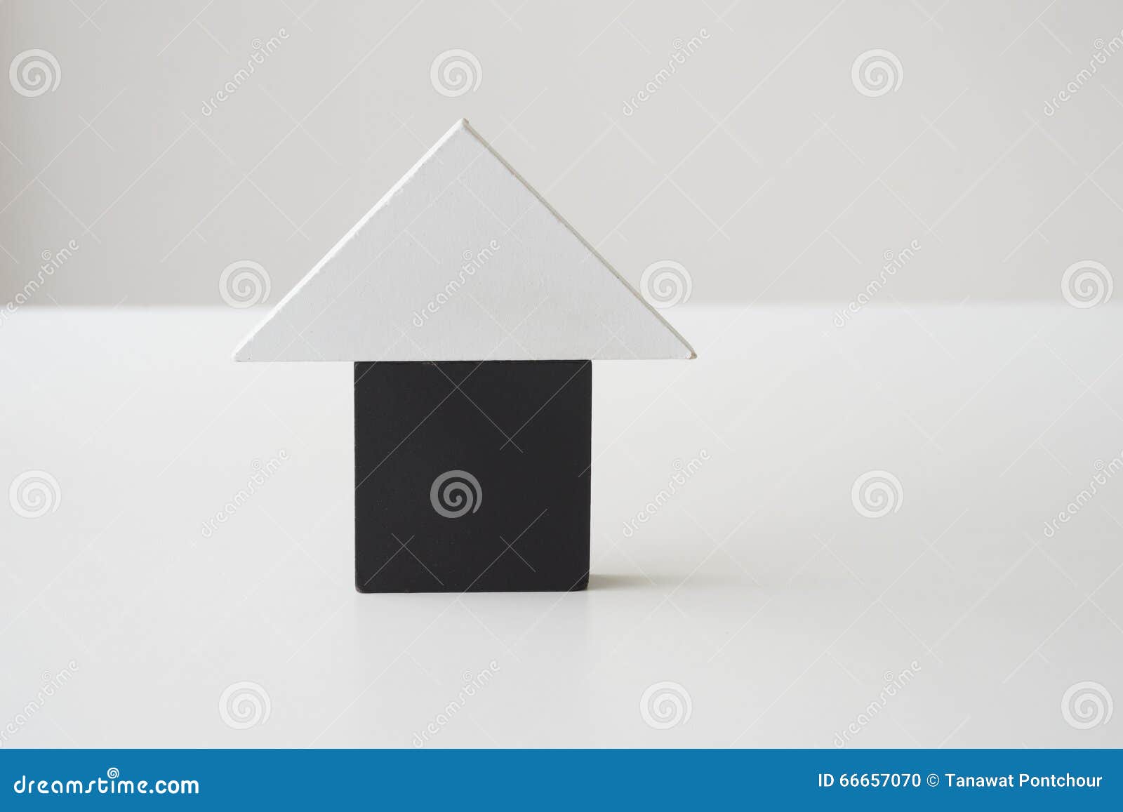 Wood block house. stock photo. Image of construction 66657070