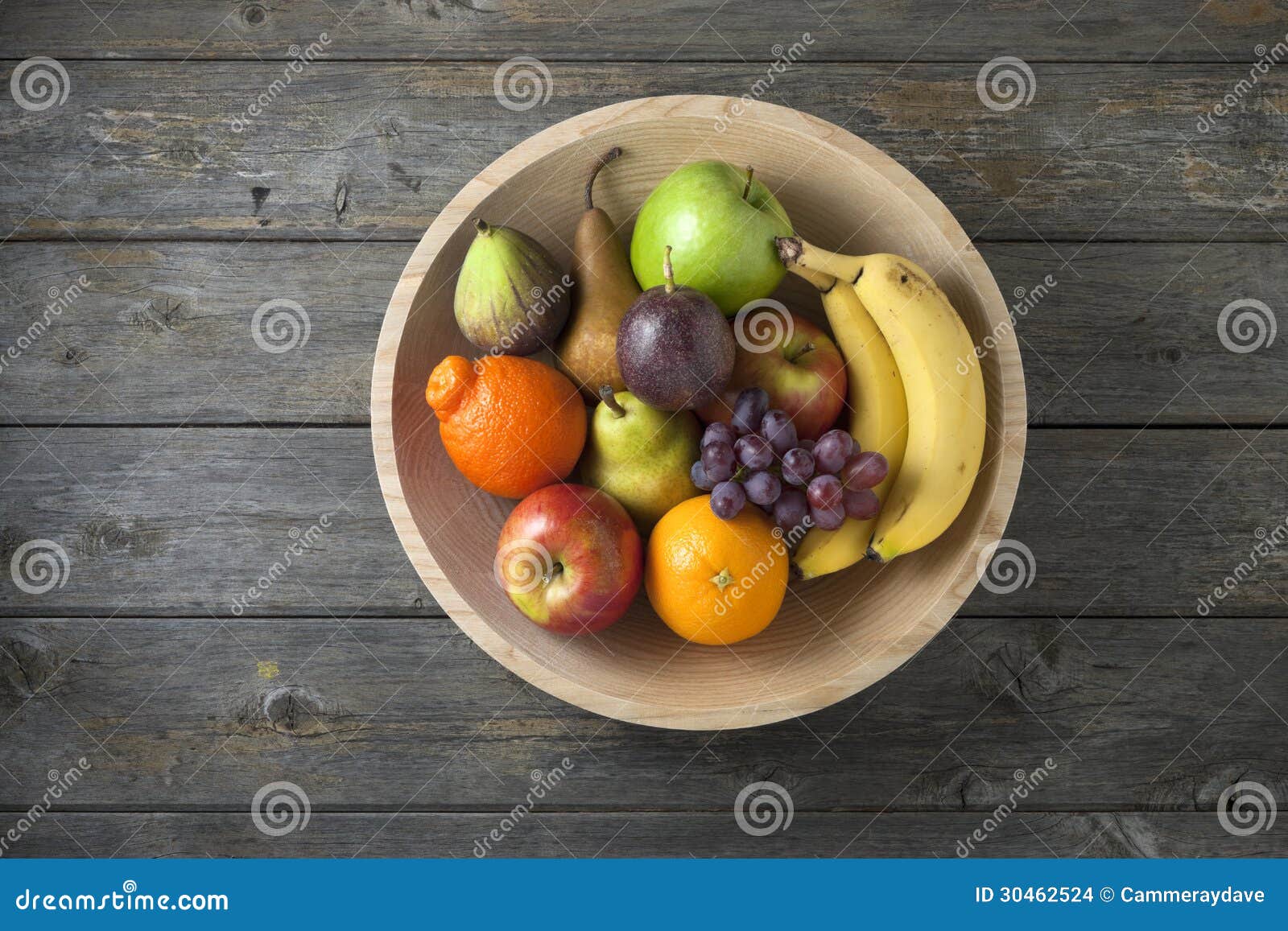 wood bowl fruit background food