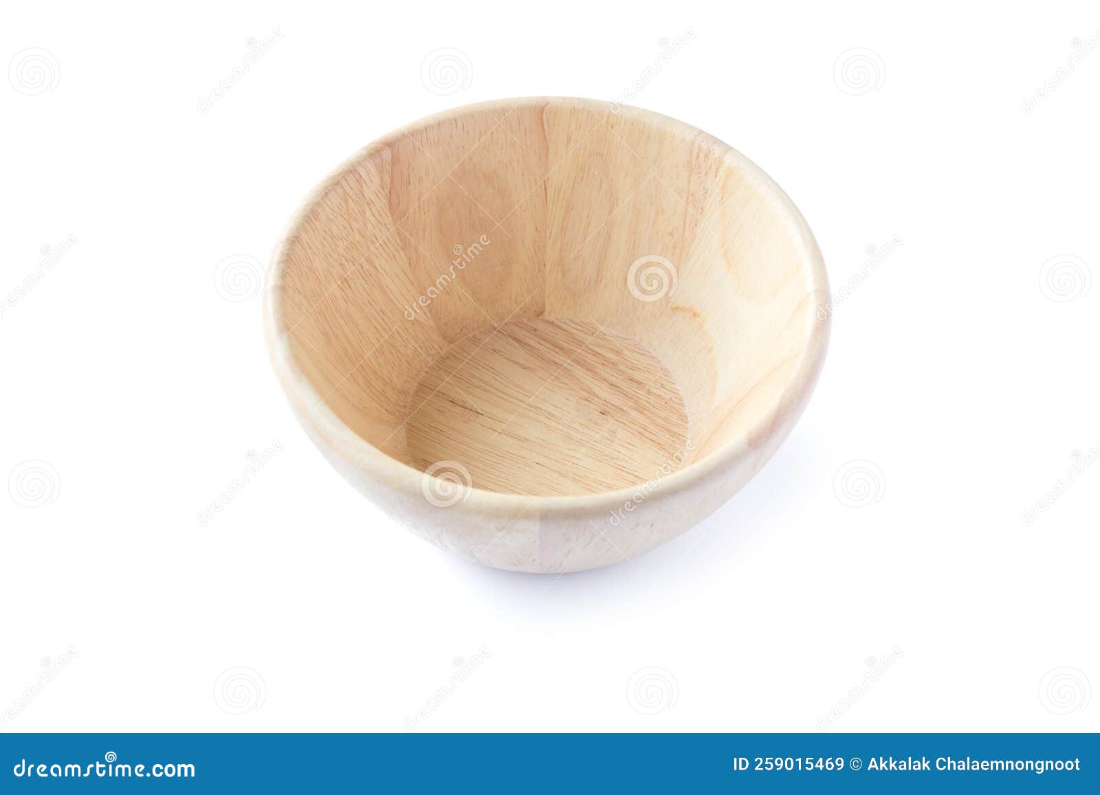 Wood Bowl an Isolated on White Background Stock Image Image of color