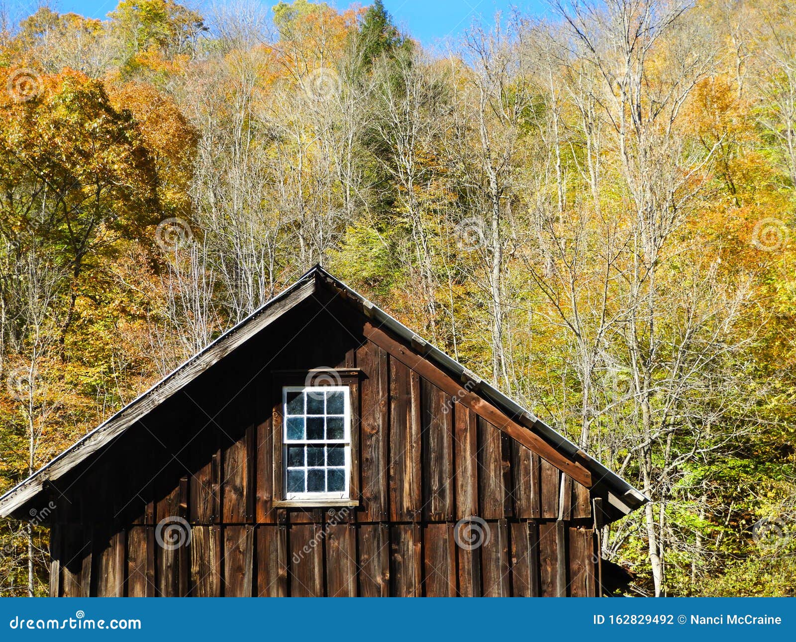 Vintage Wood Building in Country Fall Season Stock Photo Image of