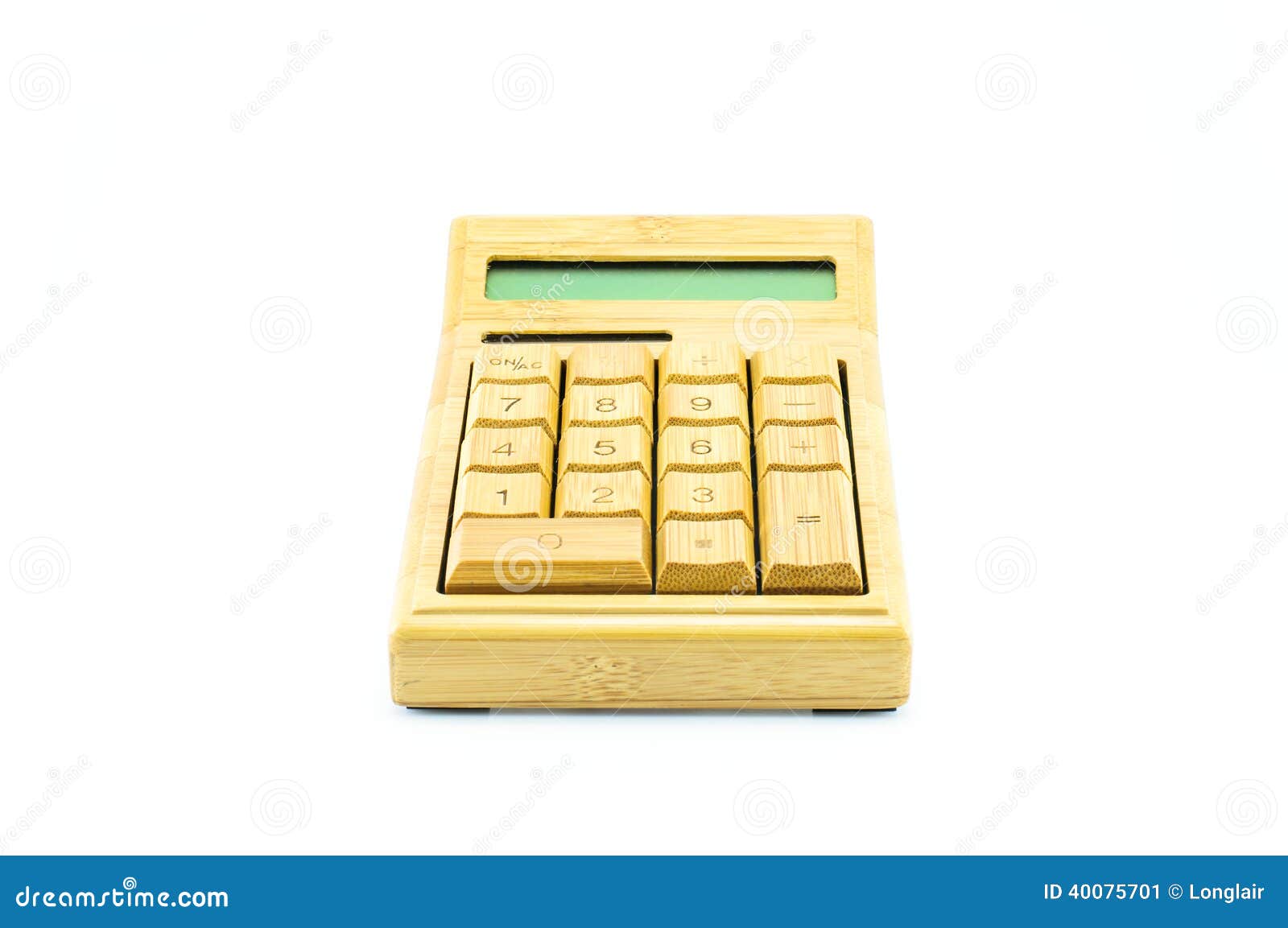 Wood calculator stock image. Image of button, business 40075701