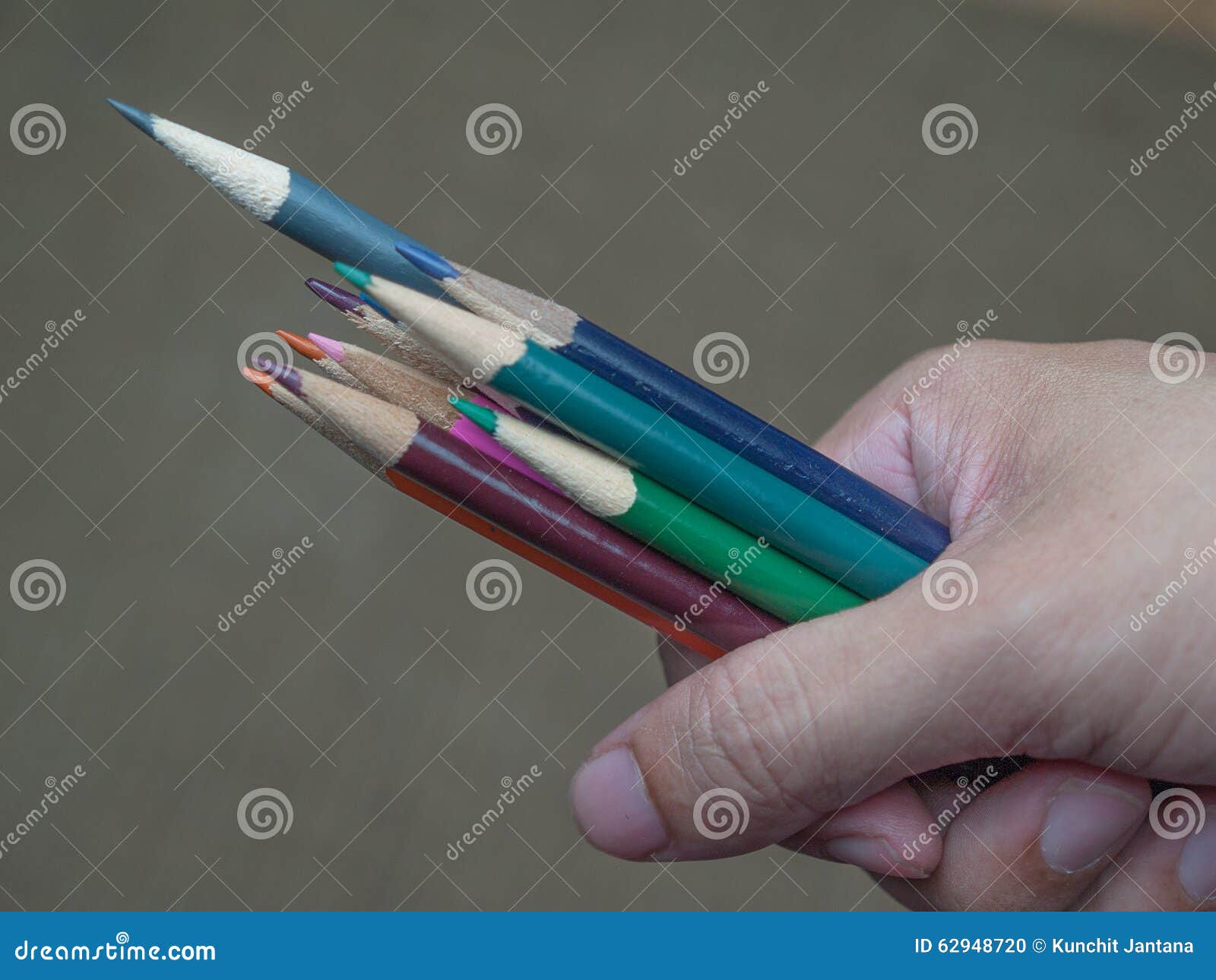 Wood crayon stock photo. Image of multicolored, homework 62948720