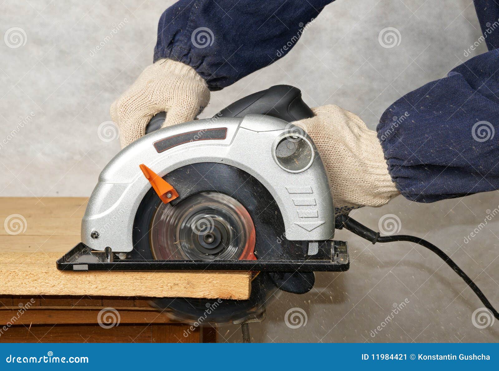 Wood Cutting with Circular Saw Stock Image Image of metal, manual