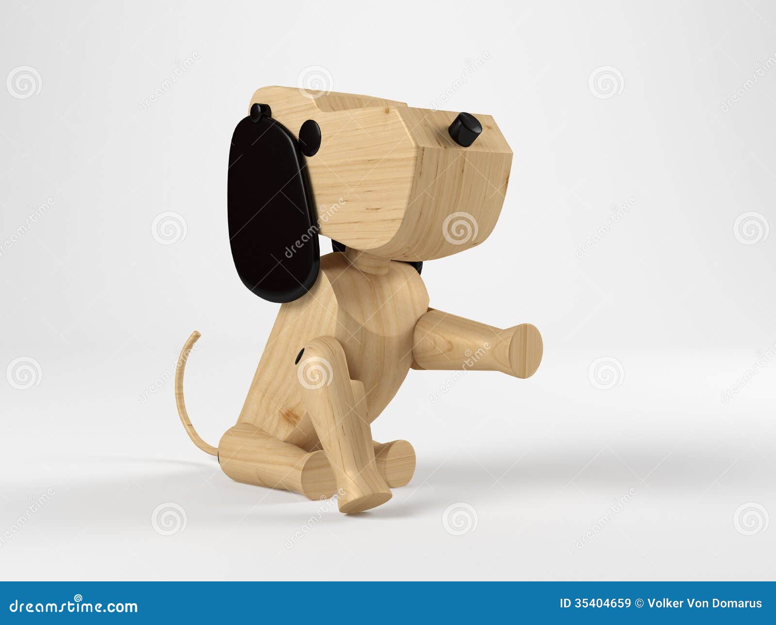 Wood Dog stock illustration. Image of model, small, white ...