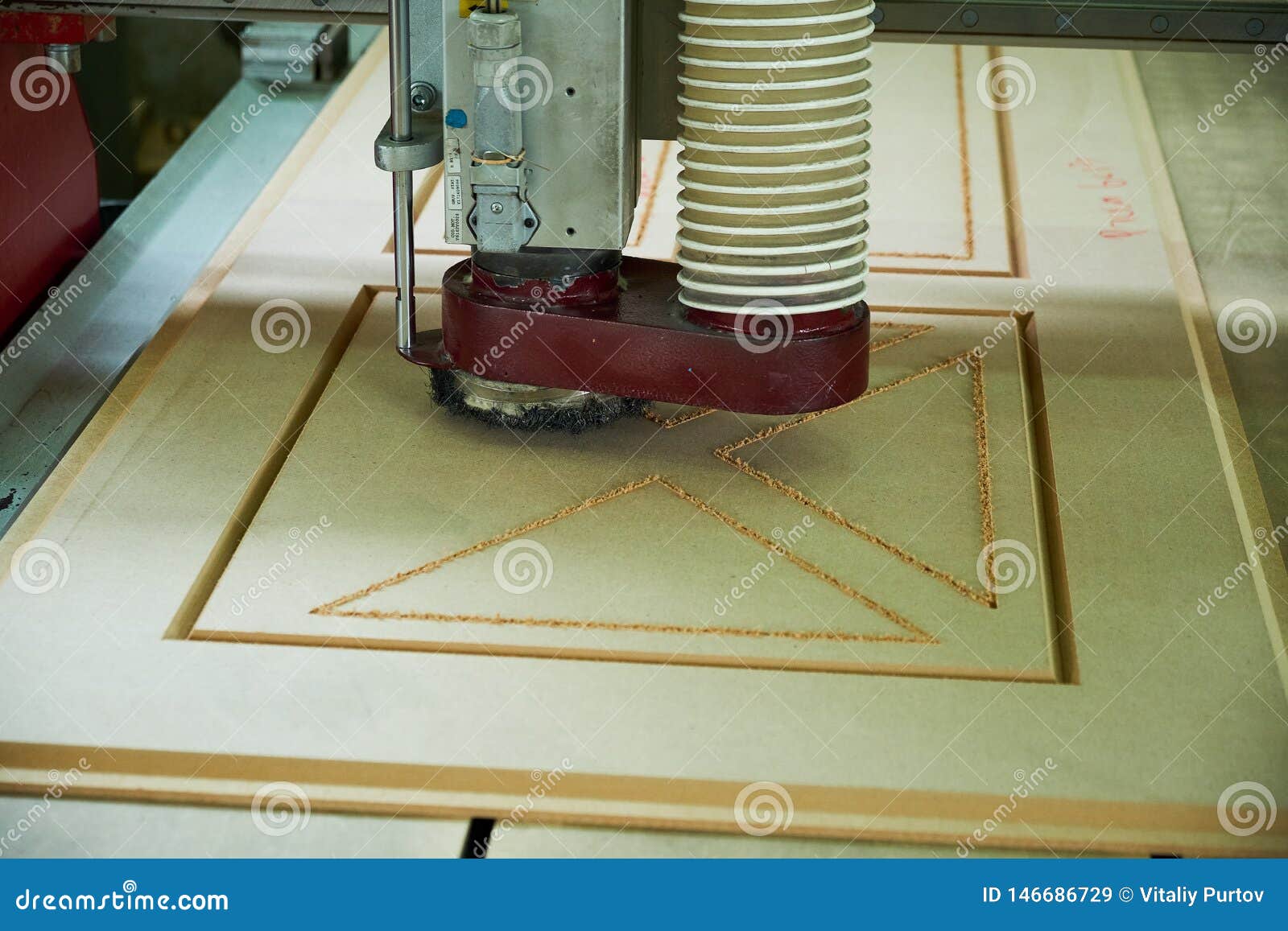 Wood Door Milling, Interior Doors Production Stock Image Image of