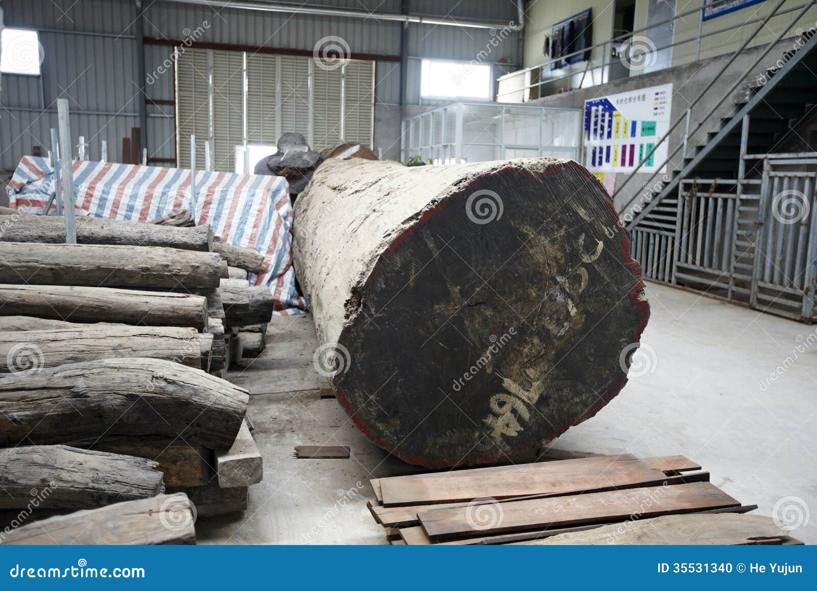 Wood in Factory Warehouse 2 Stock Photo Image of warehouse
