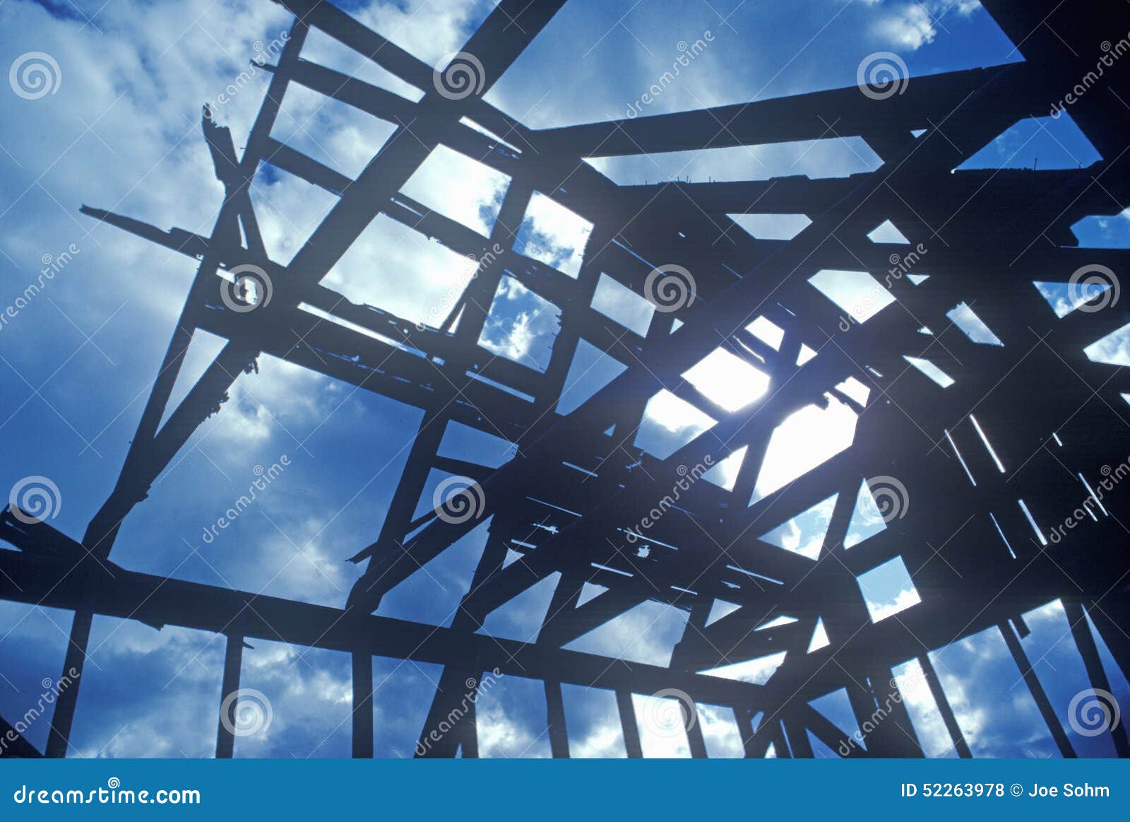 Wood Frame of House Under Construction in Silhouette, Lone Pine, CA Stock Photo Image of wood