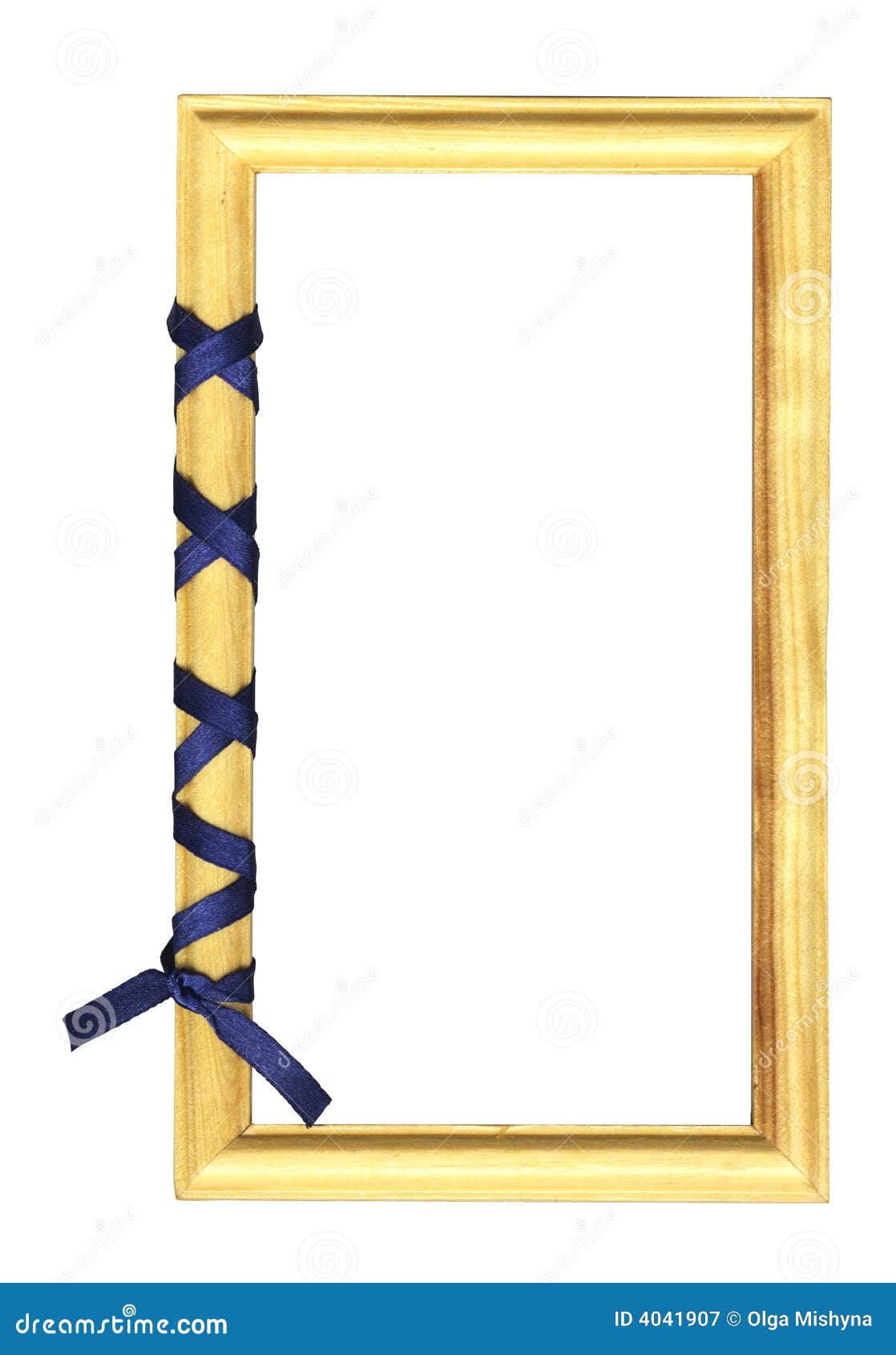 Wood Frame For Photo With A Ribbon Stock Image Image of decoration