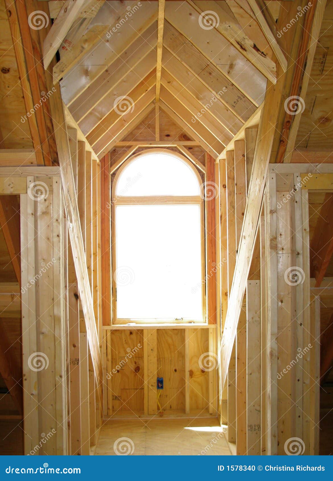 Wood Framing For Dormer Stock Photo - Image: 1578340