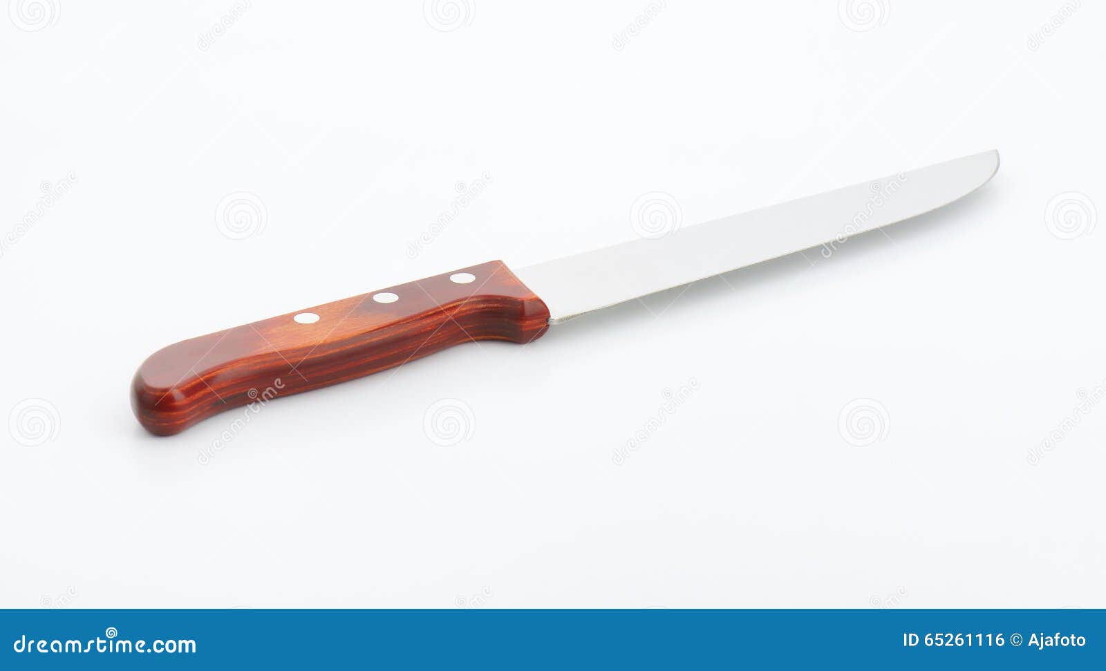 Wood handle slicing knife stock photo. Image of knife 65261116