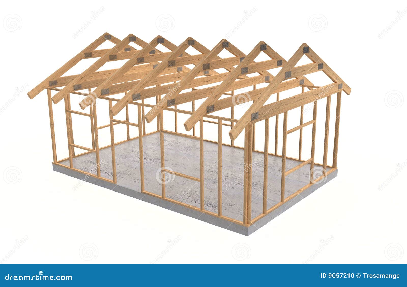 Wood House Frame Stock Photo - Image: 9057210