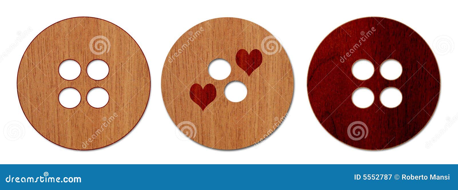 Wood Illustrated Buttons Collection 1 Stock Image - Image of love