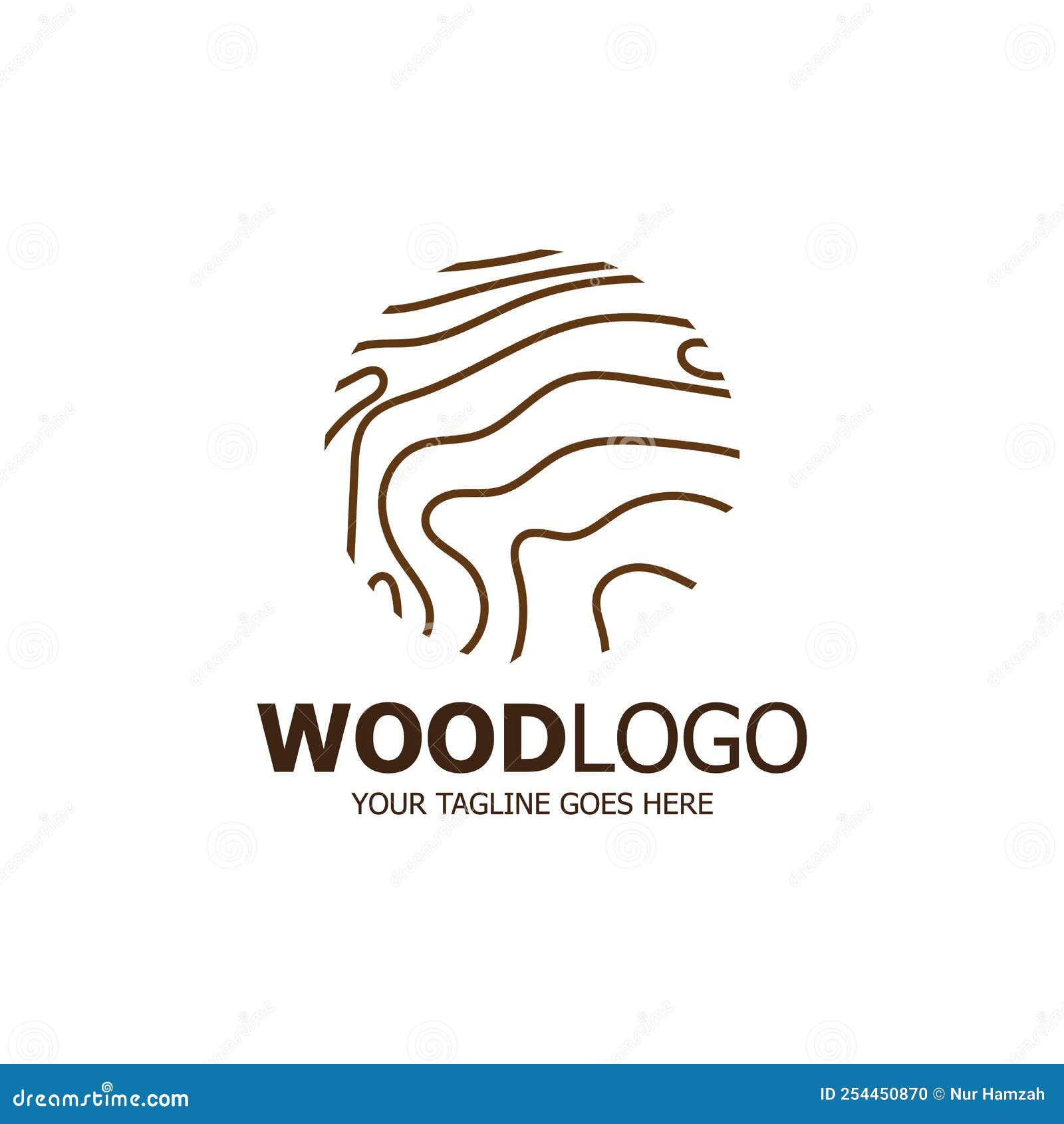 Wood Logo Based Design Vector Template Stock Vector Illustration of