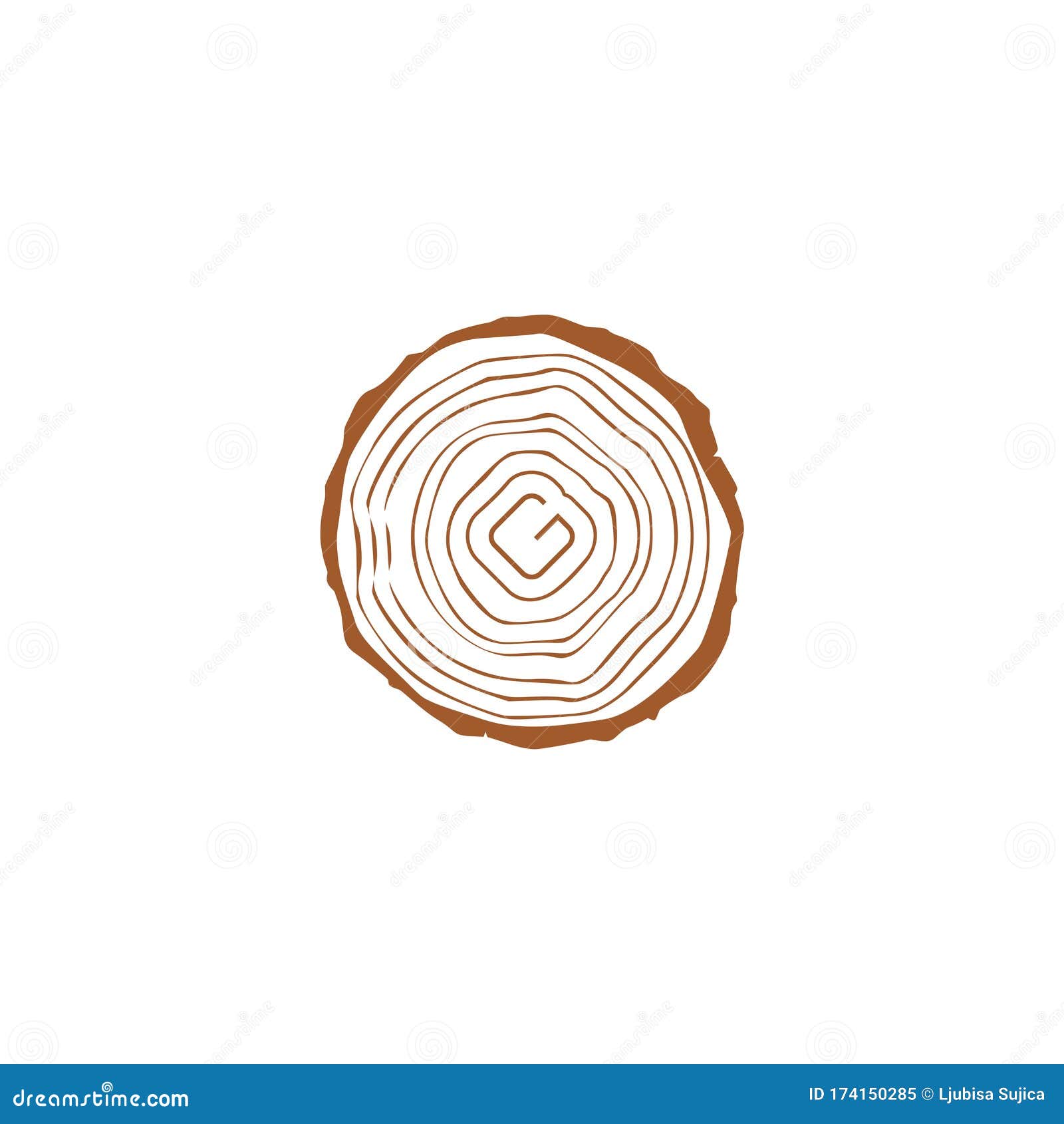 Wood Logo with Letter G Shape Illustration Stock Vector - Illustration ...