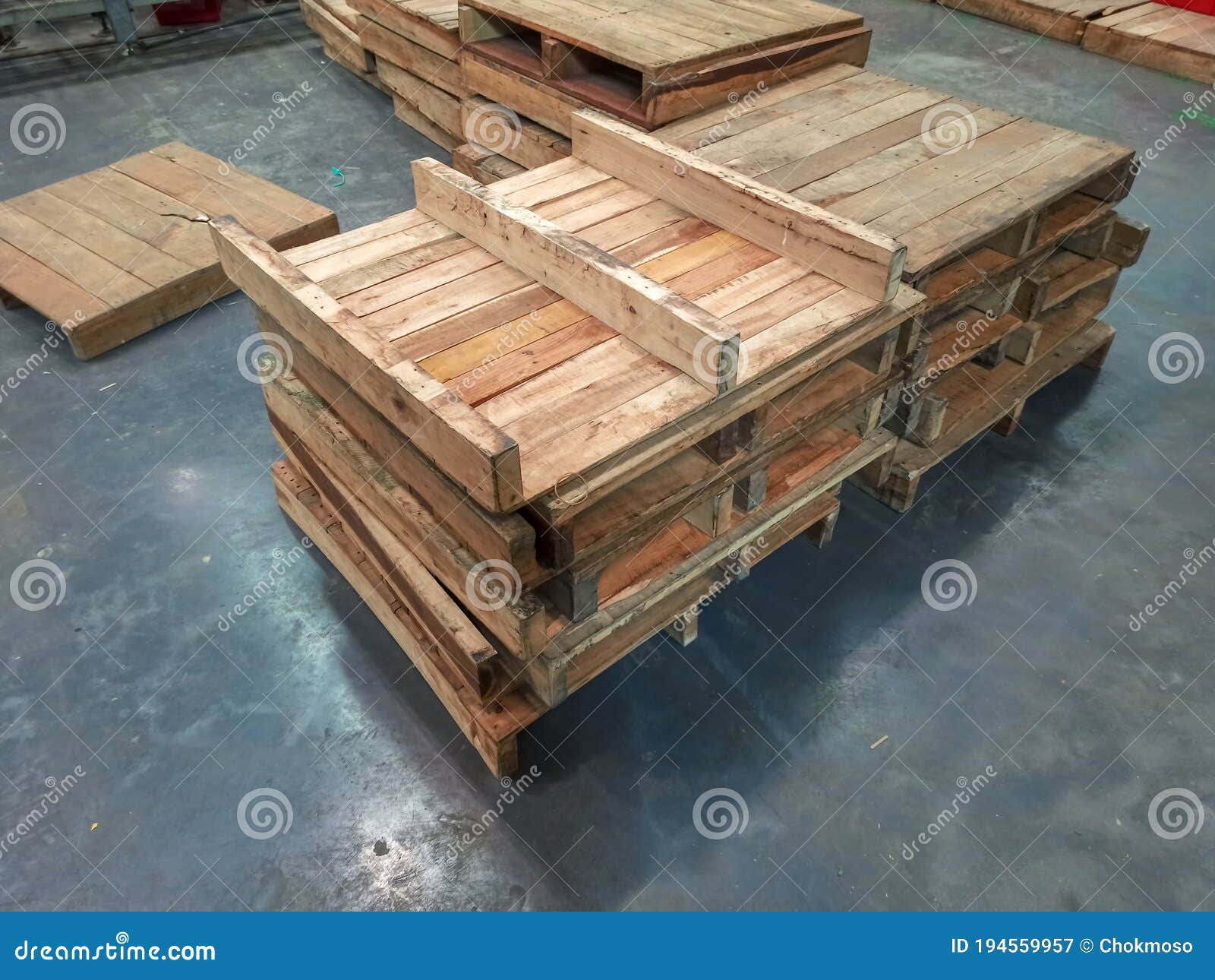 The Wood Pallets stock image. Image of pile, wooden 194559957