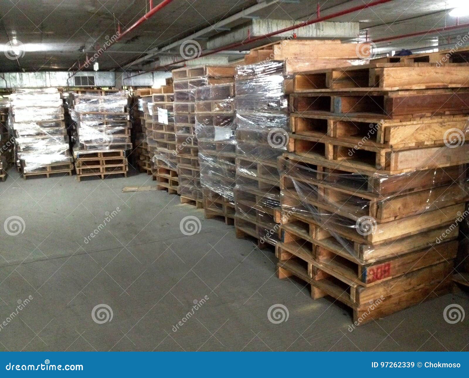 The Wood Pallets stock image. Image of container, industrial 97262339