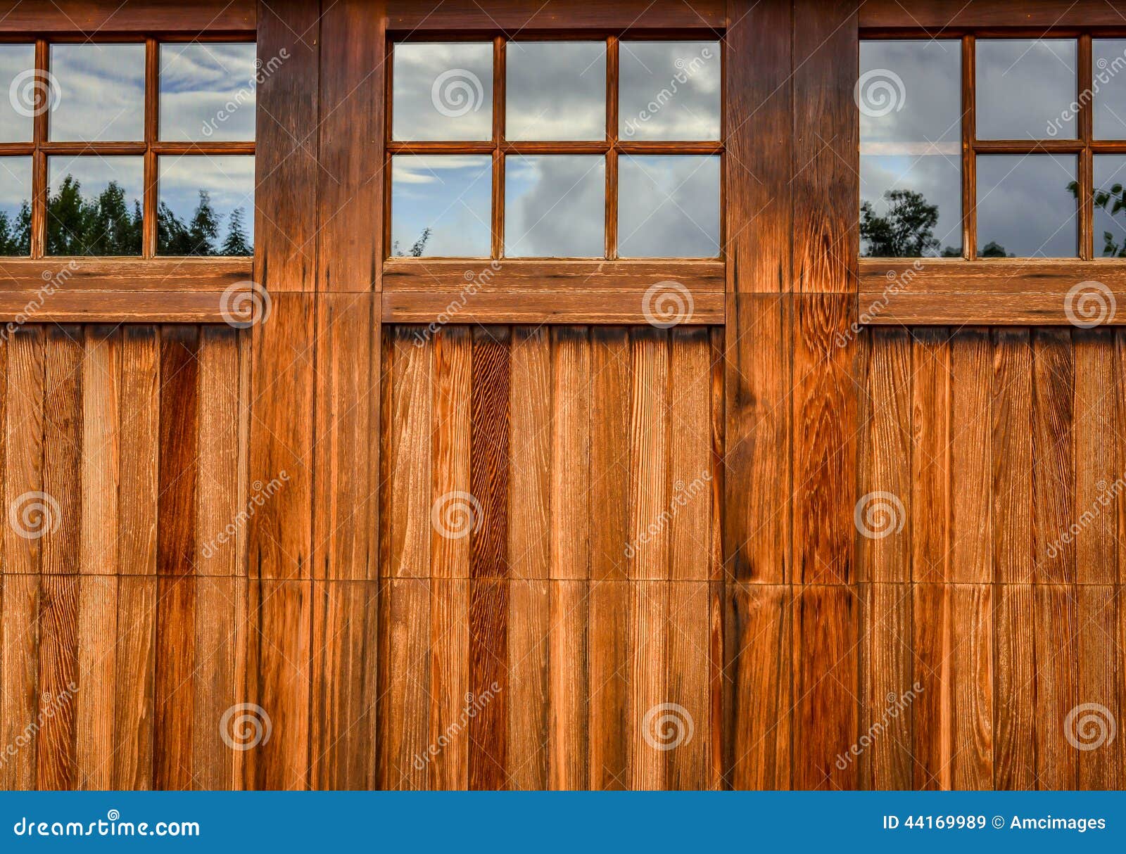 Wood panel garage door stock image. Image of patterns 44169989